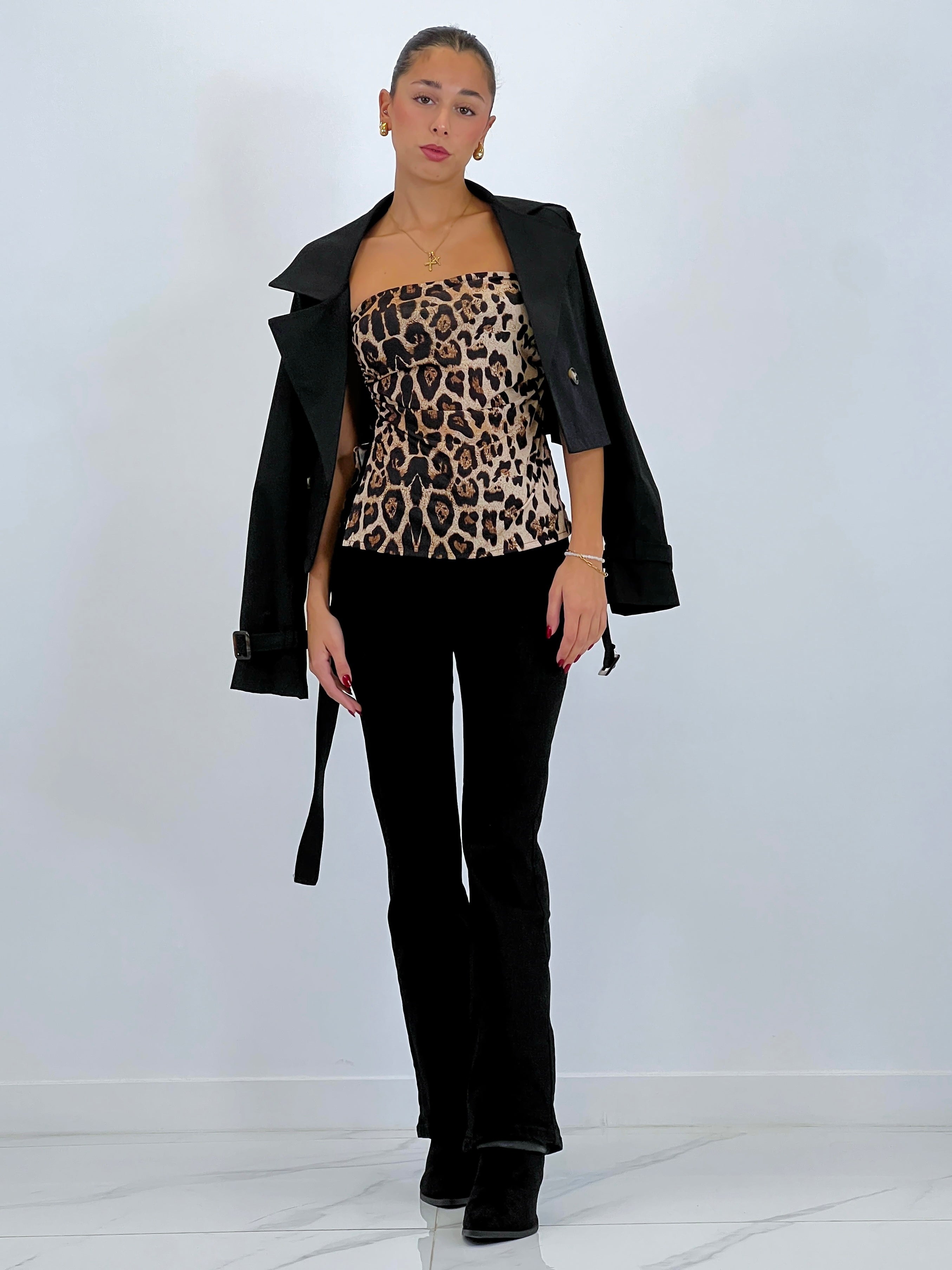 Animal print bandana top