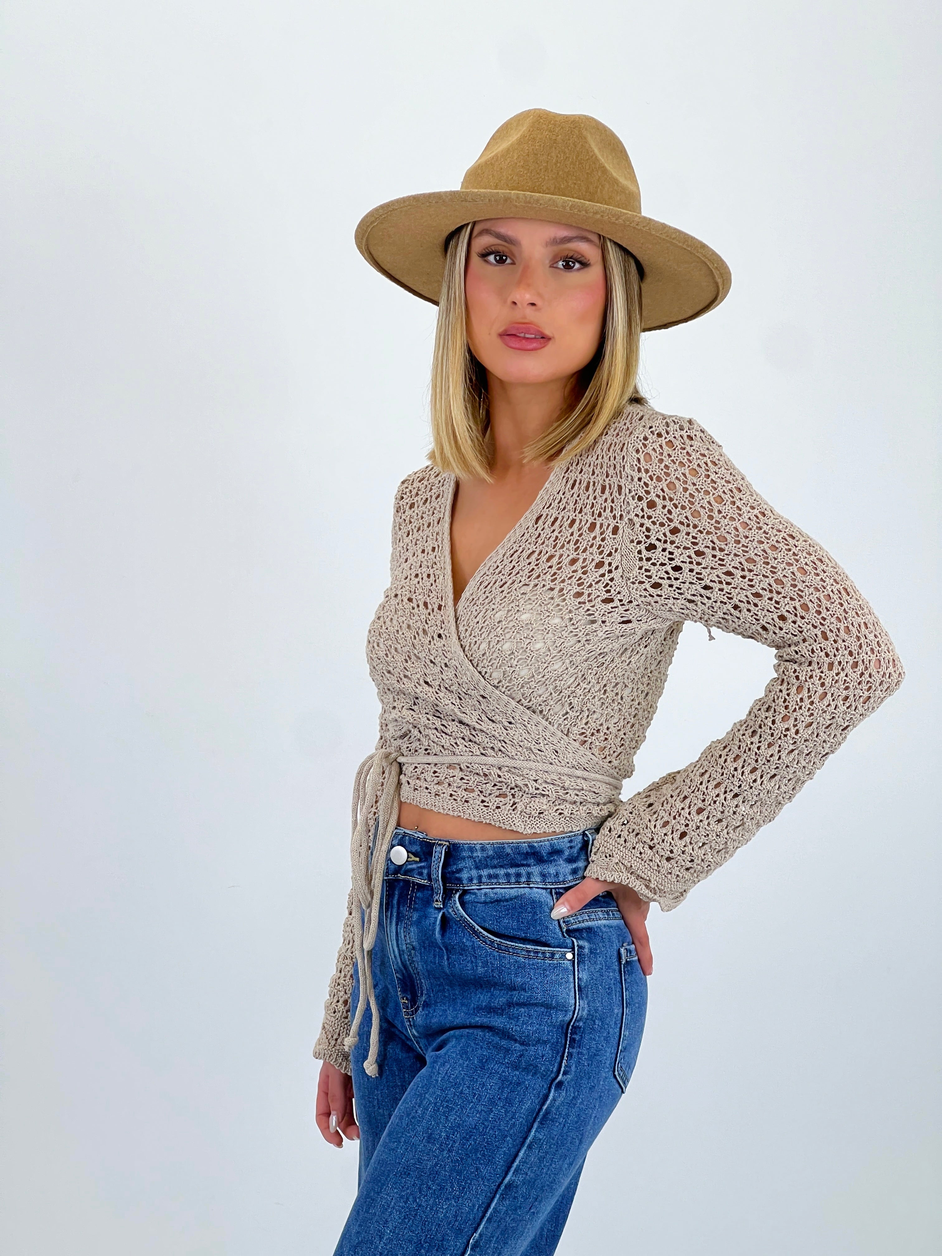 Jaqueta creuada calada