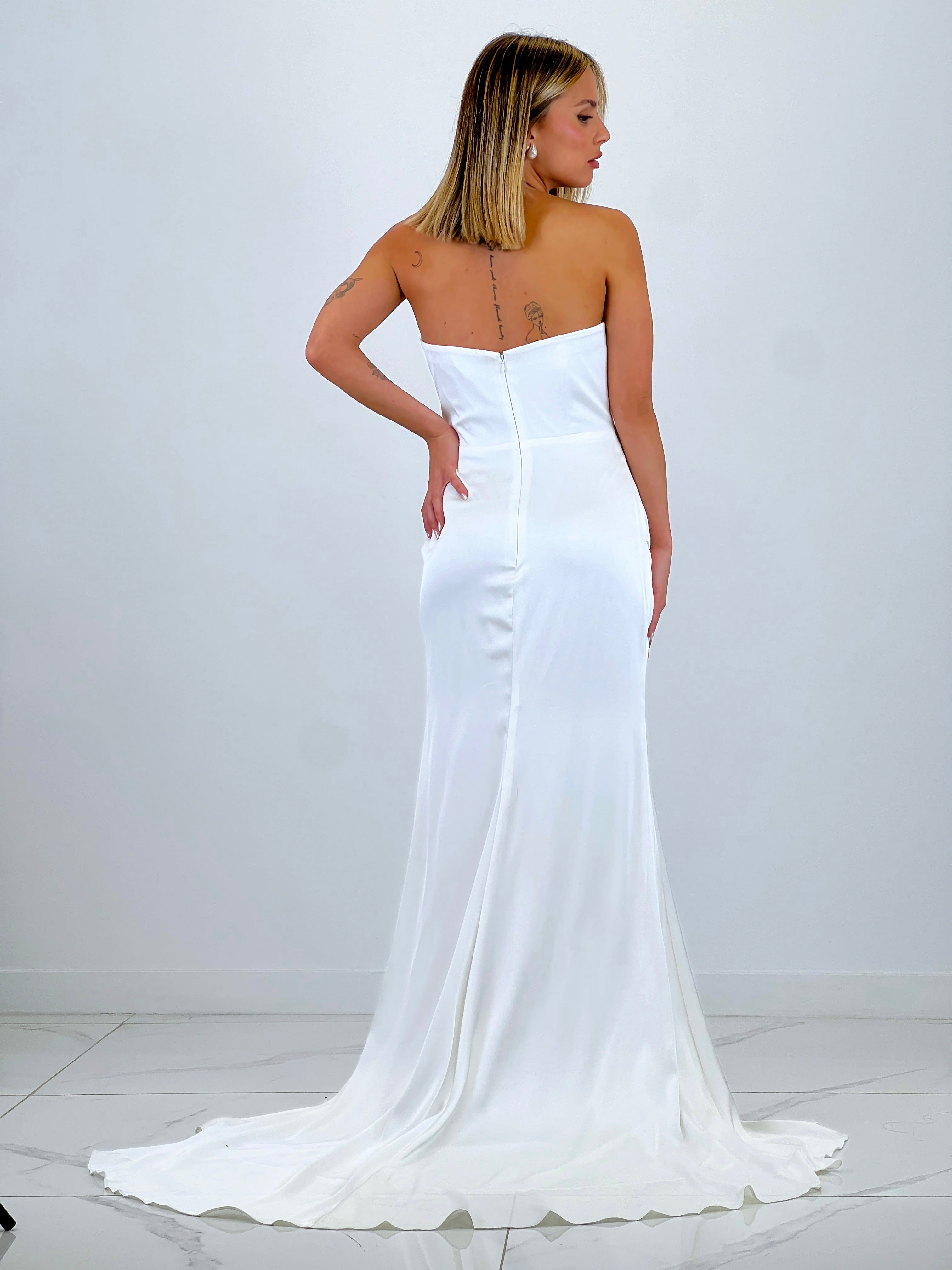 Vestido palabra de honor Celia