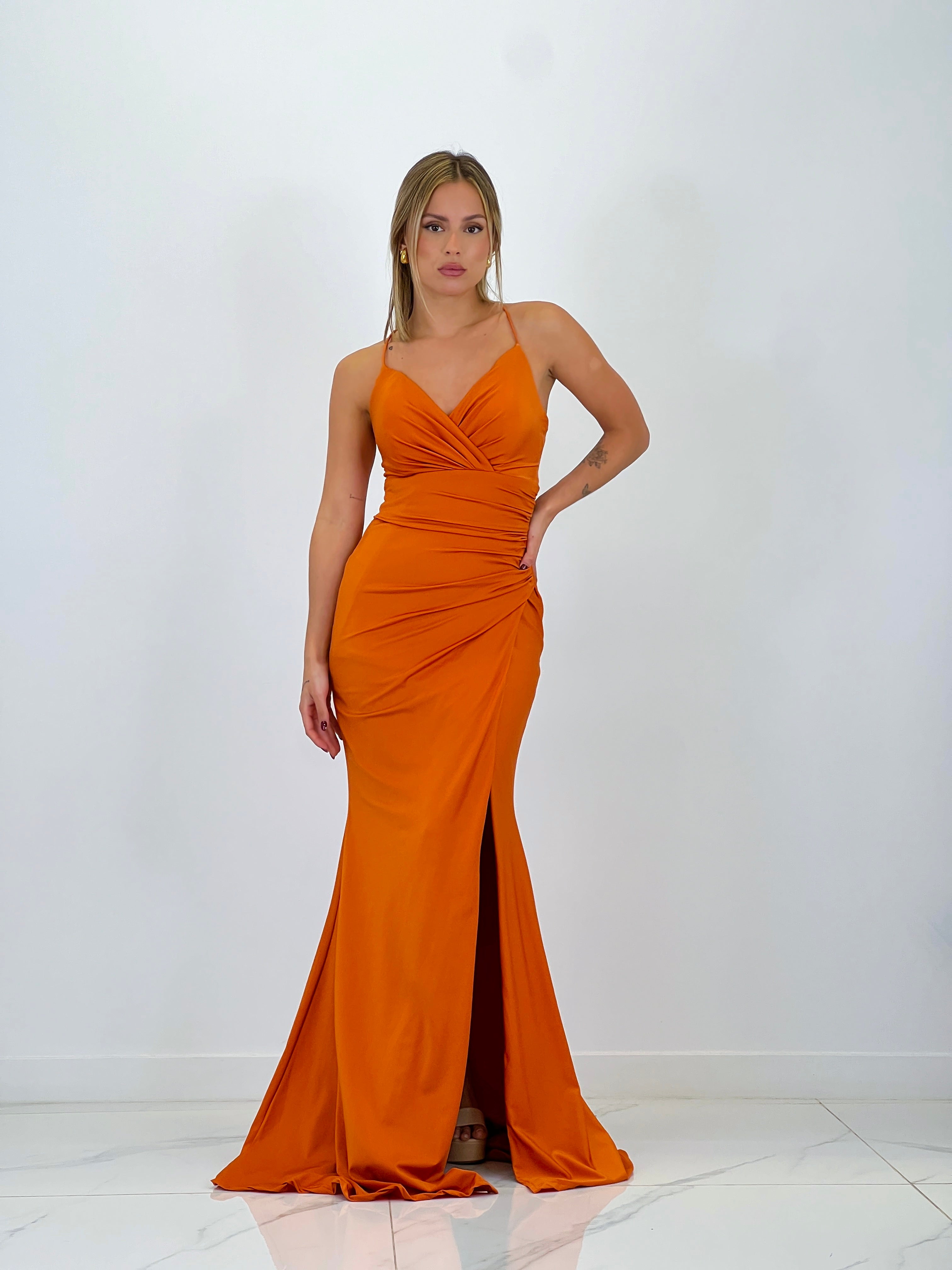 Vestido largo fruncido Odette - Zebra&Maduixa®