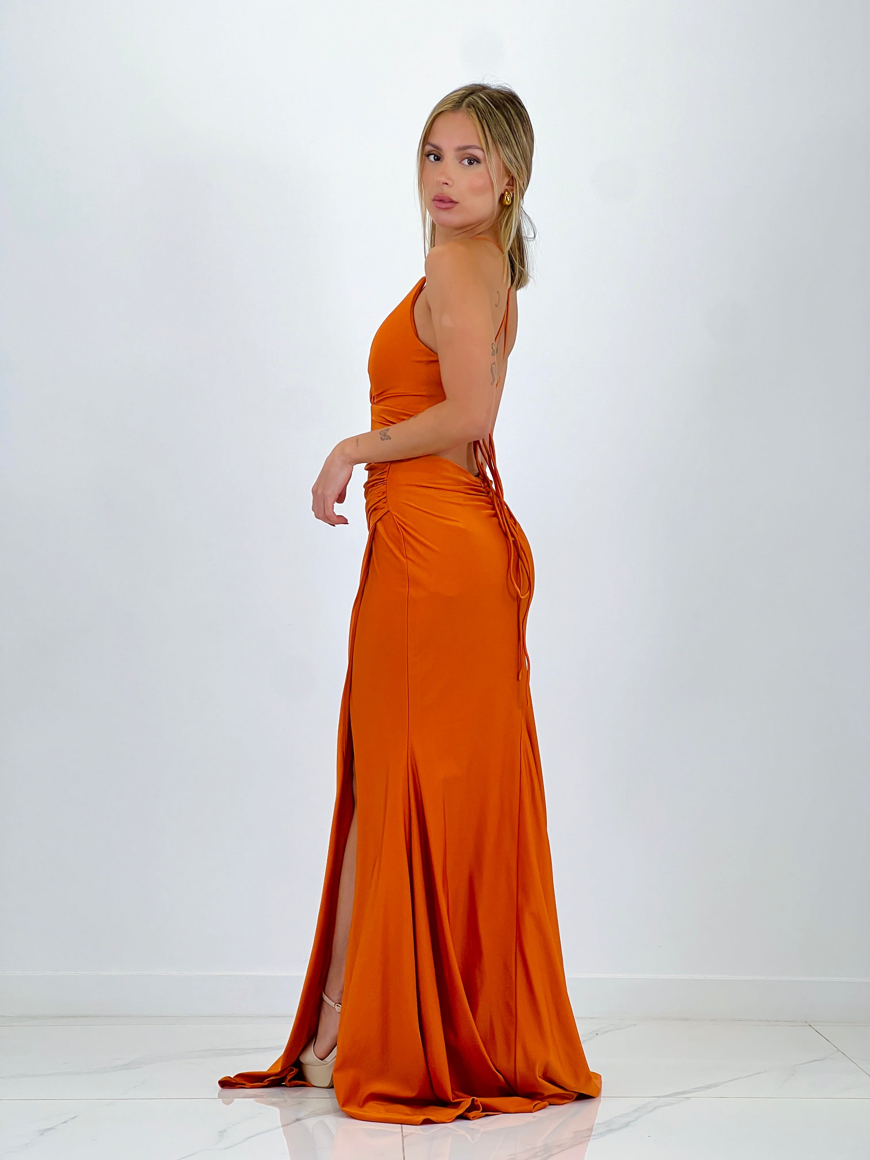 Vestido largo fruncido Odette - Zebra&Maduixa®