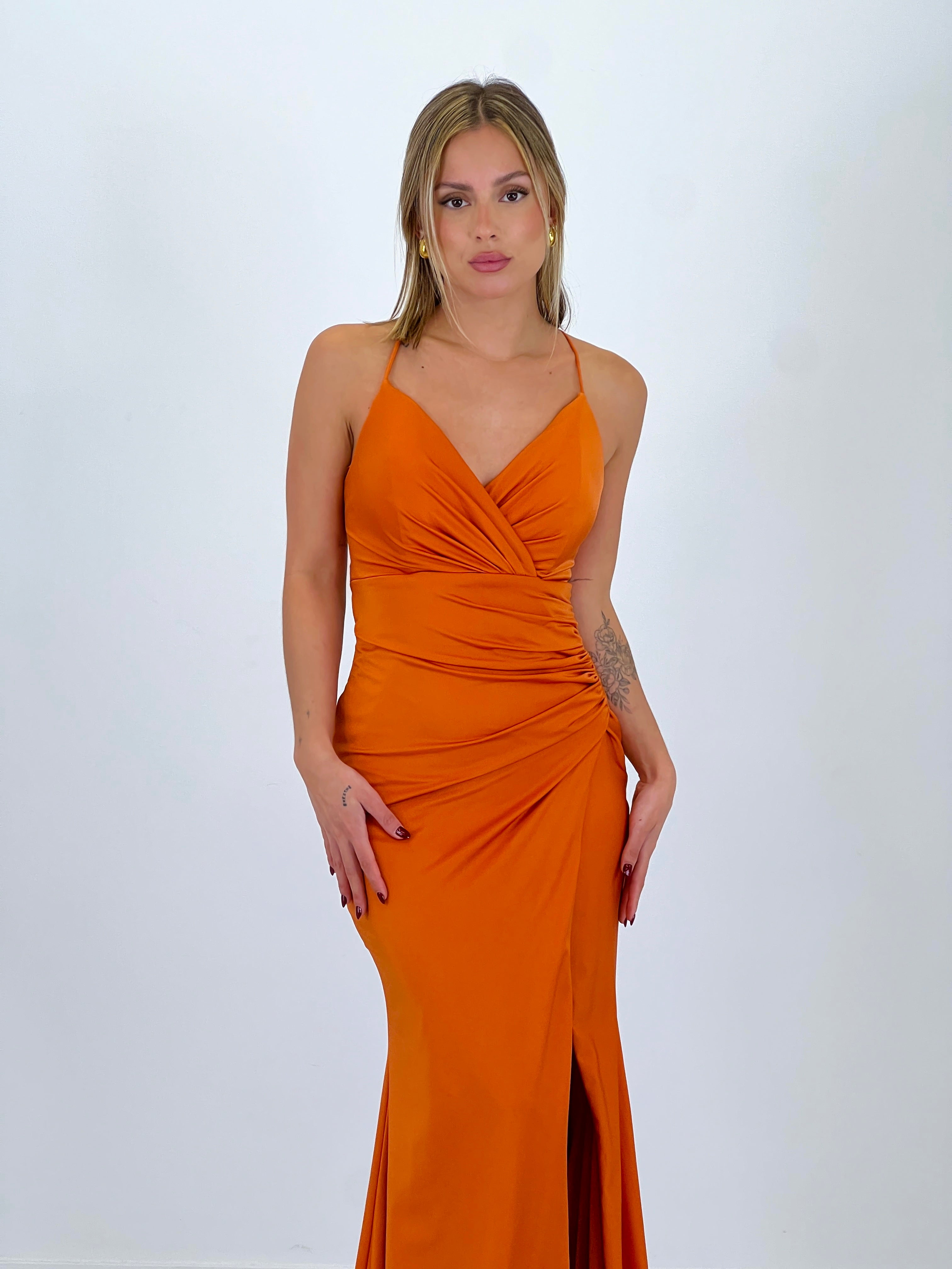 Vestido largo fruncido Odette - Zebra&Maduixa®