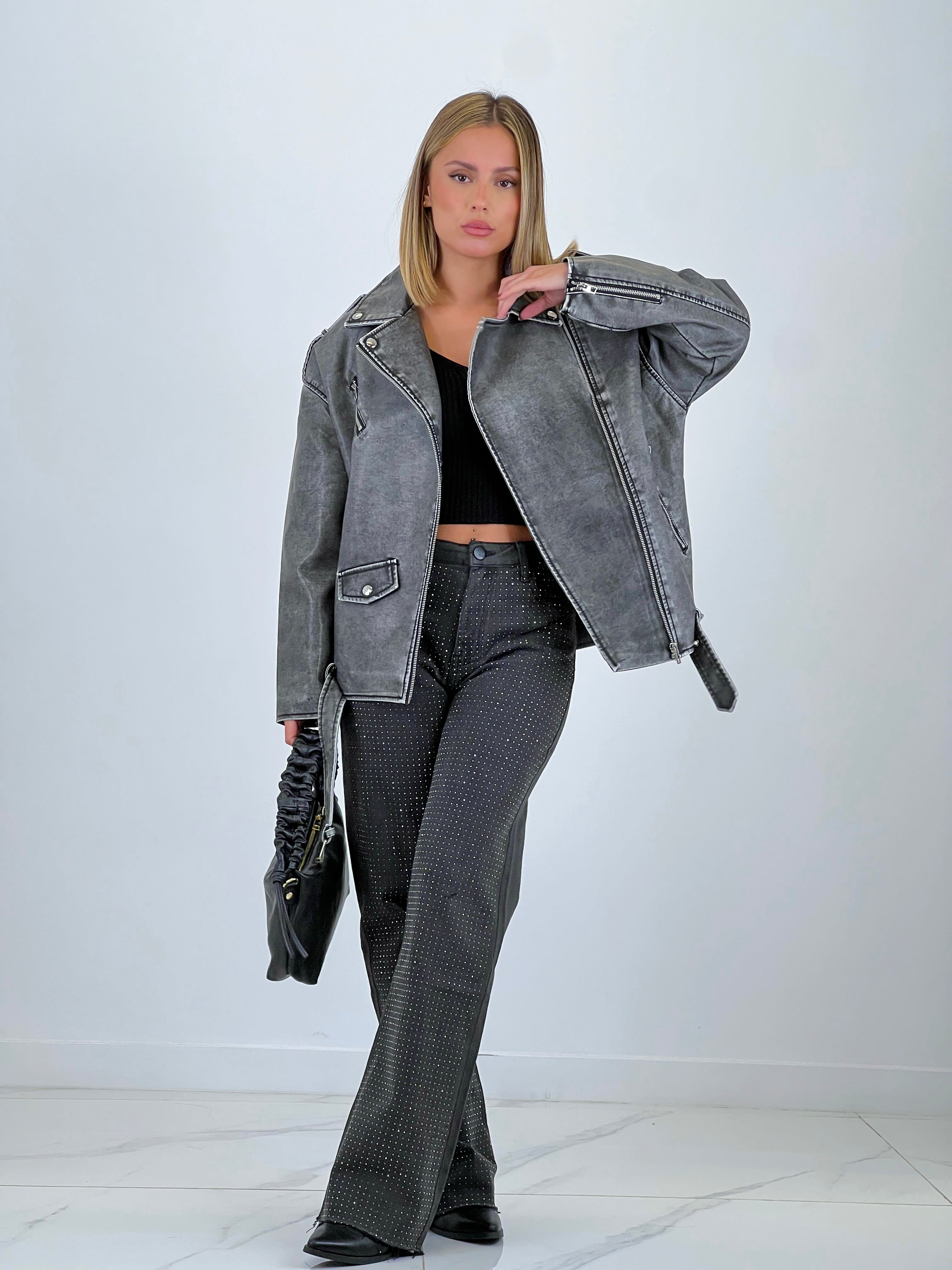 Cazadora biker oversize - Zebra&Maduixa®