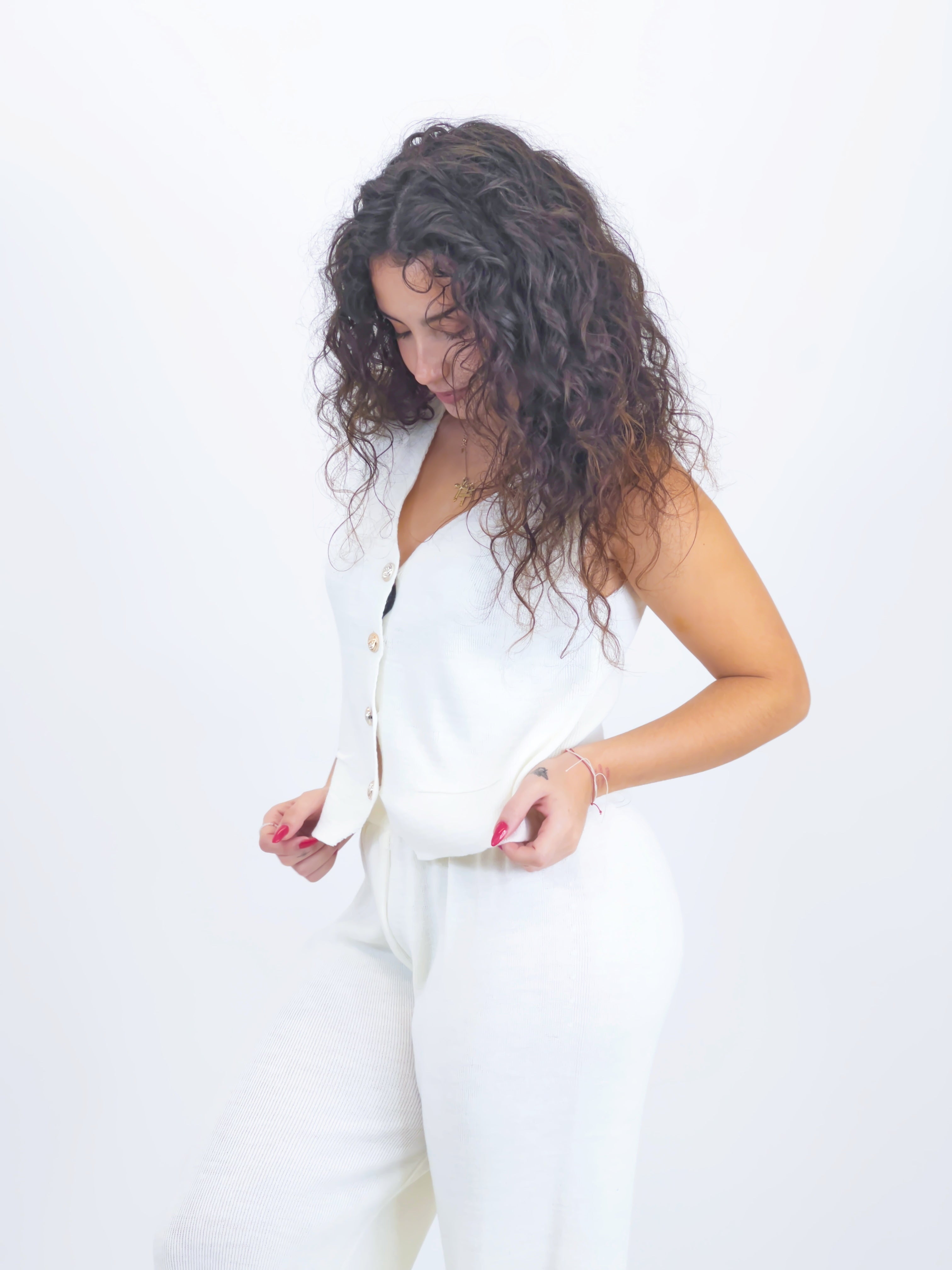 Conjunto punto chaleco y pantalón recto - Zebra&Maduixa®