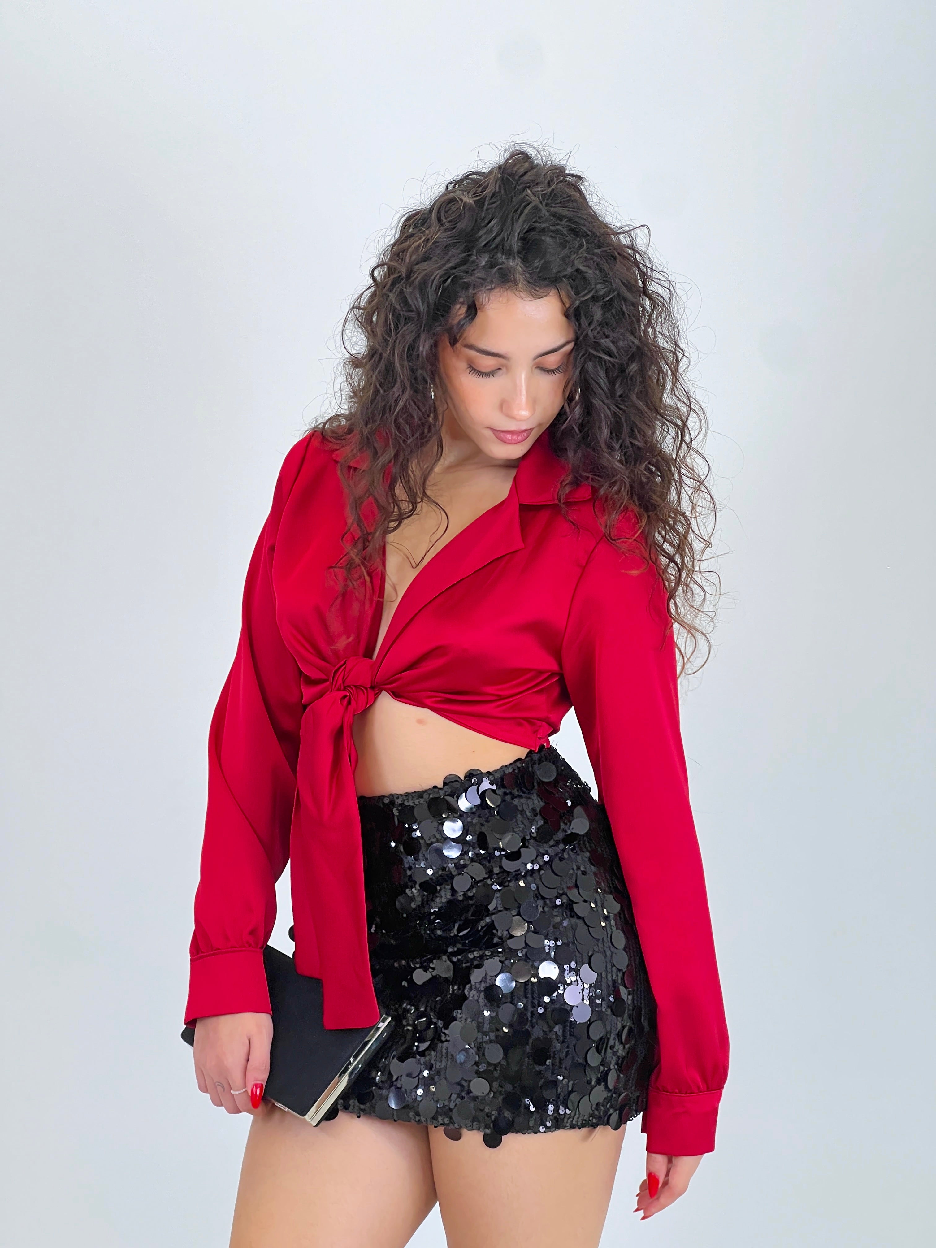 Falda lentejuelas combinada