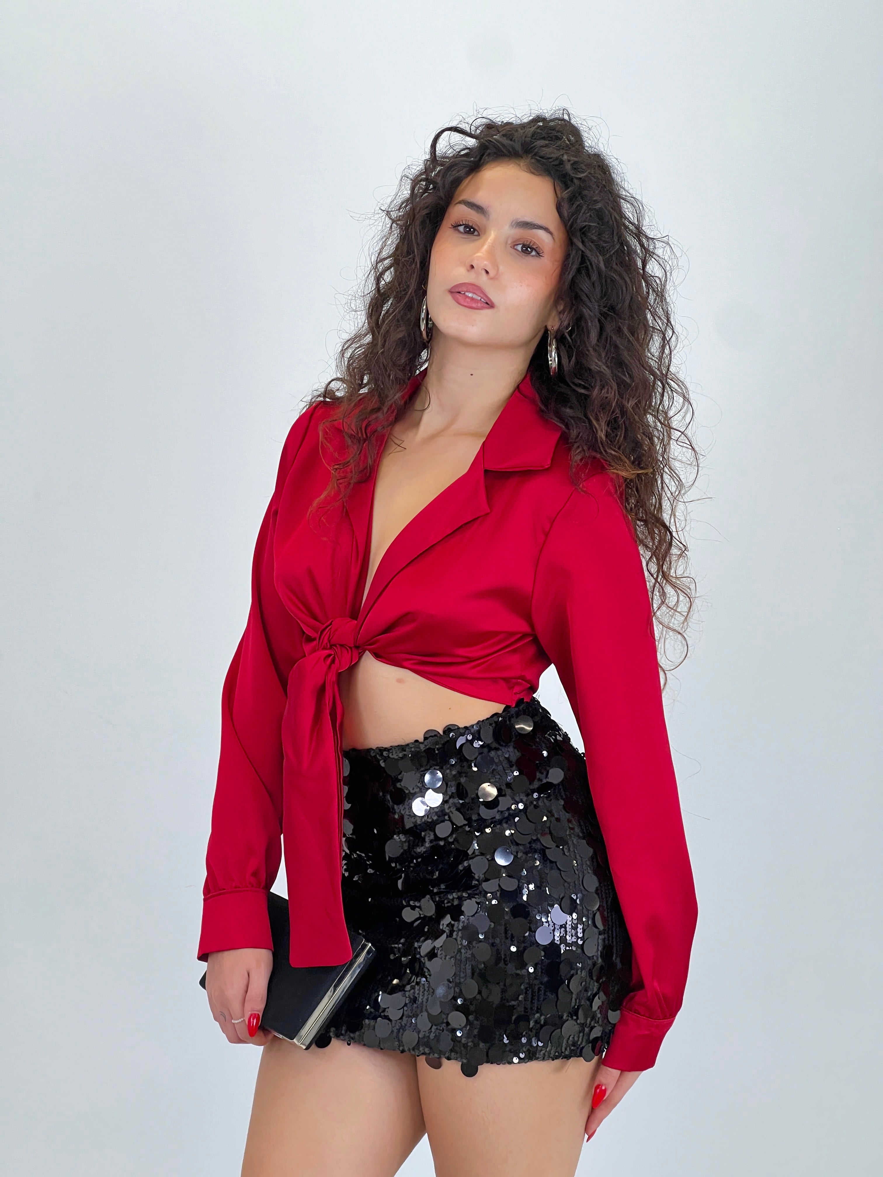 Falda lentejuelas combinada