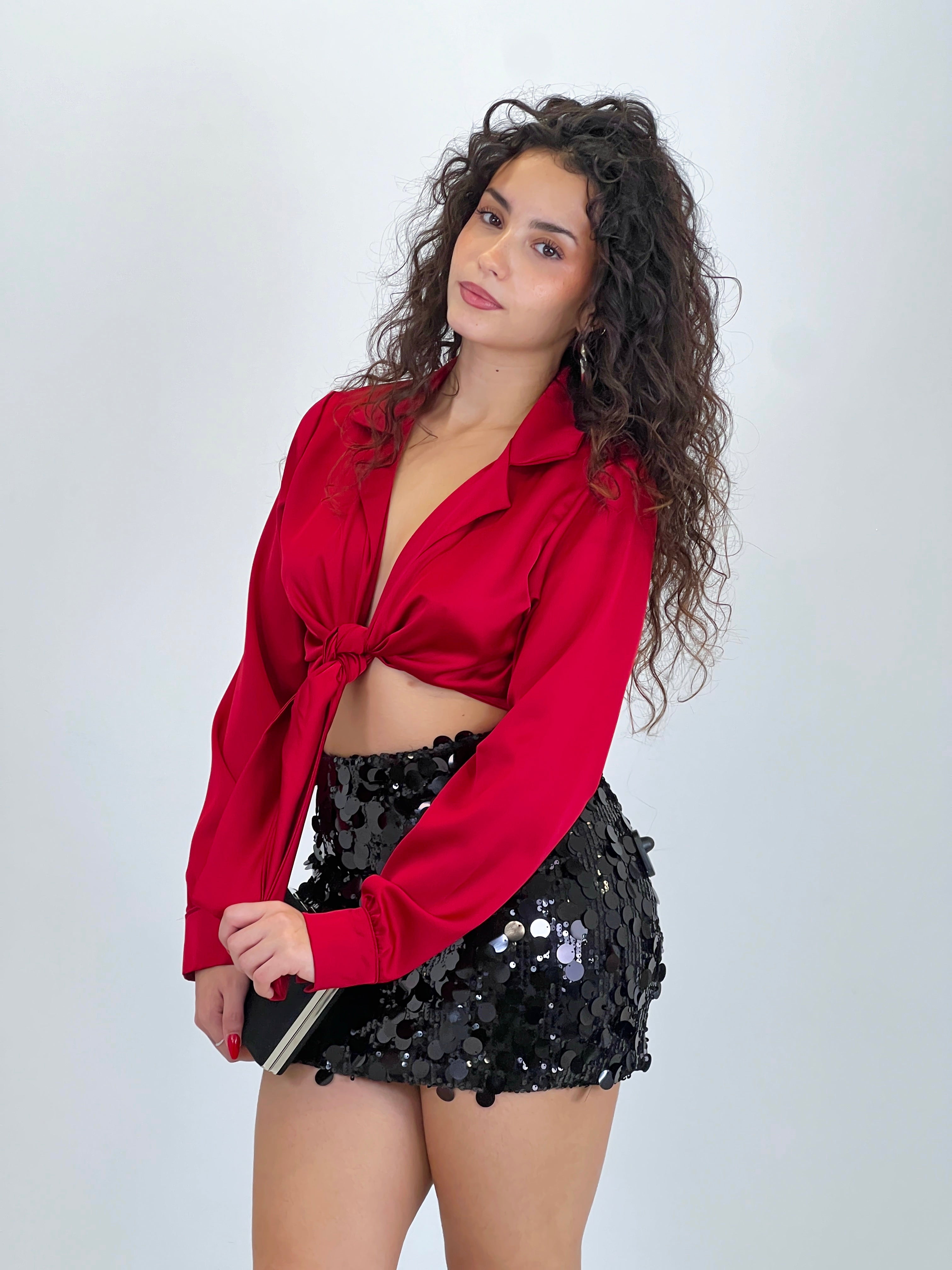 Falda lentejuelas combinada