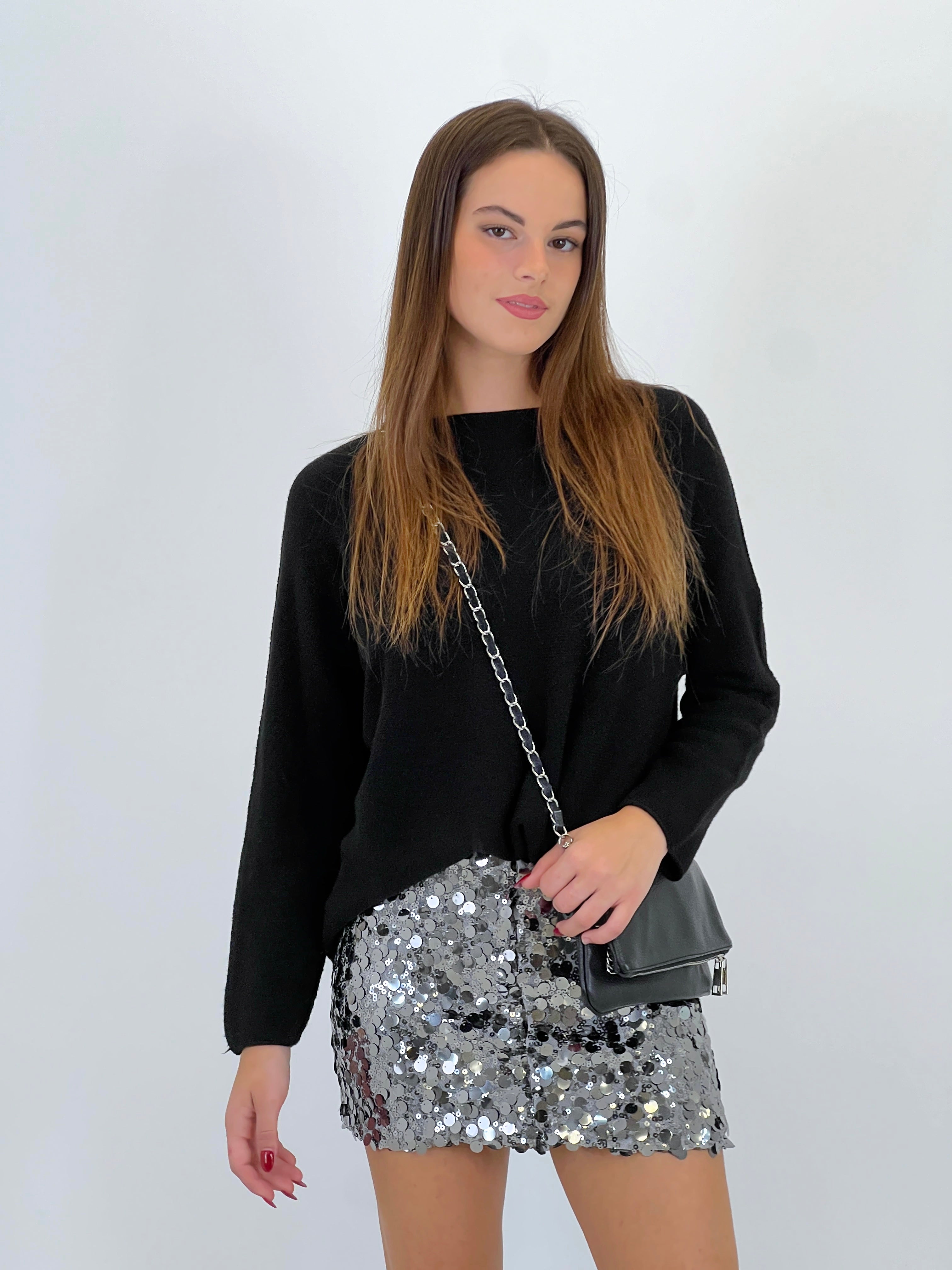 Falda lentejuelas combinada