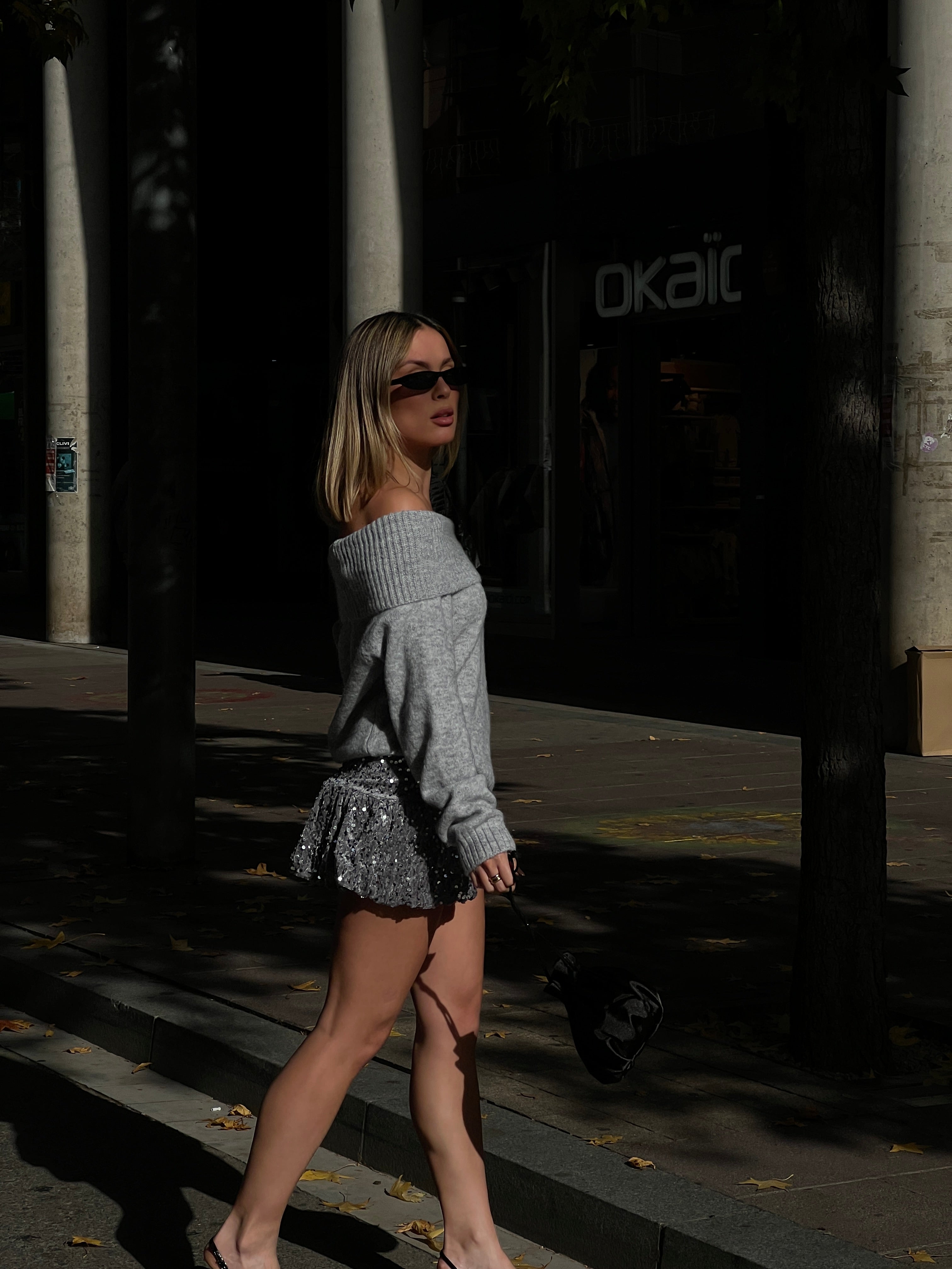 Falda lentejuelas globo