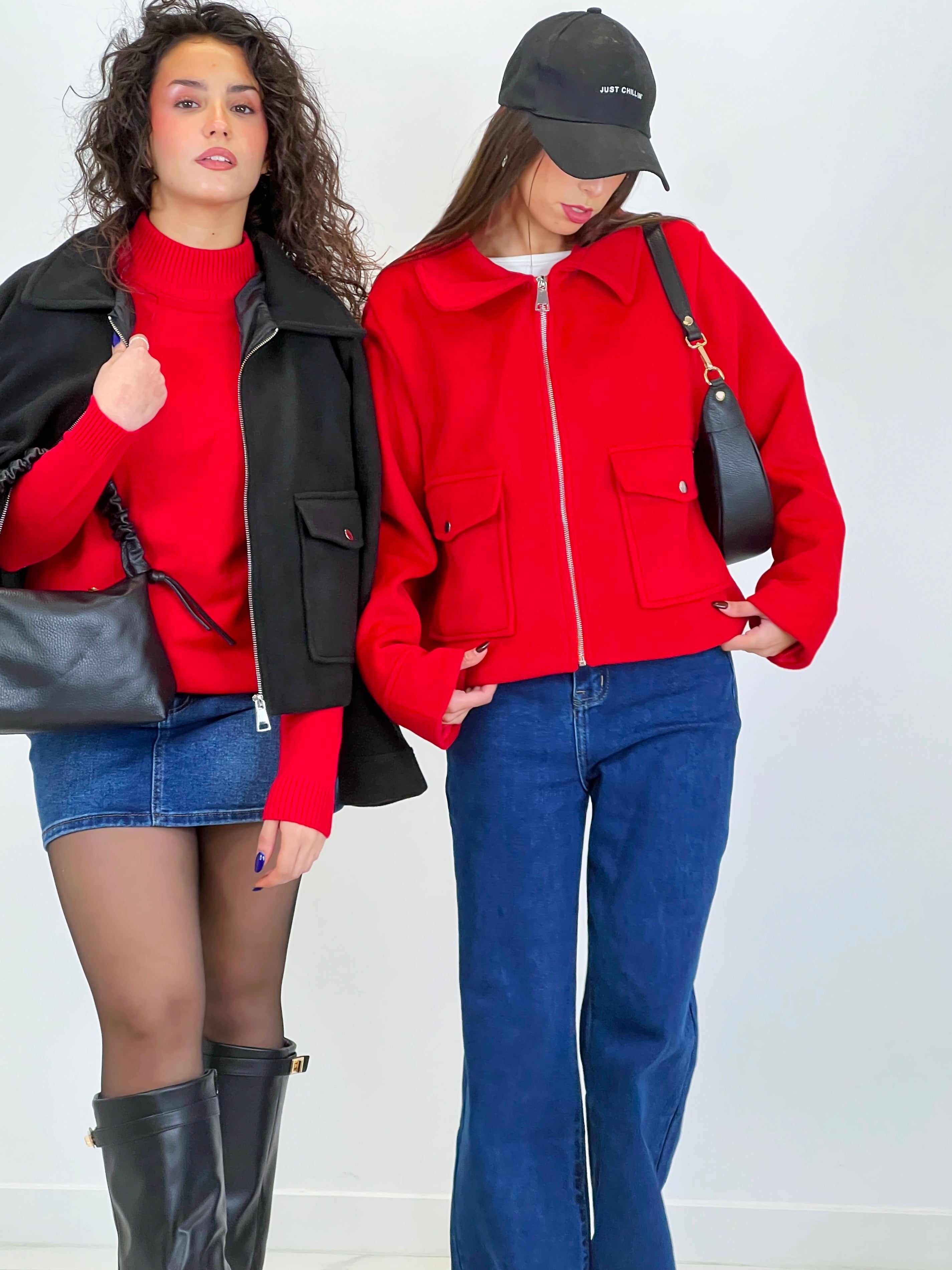 Chaqueta solapa cremallera