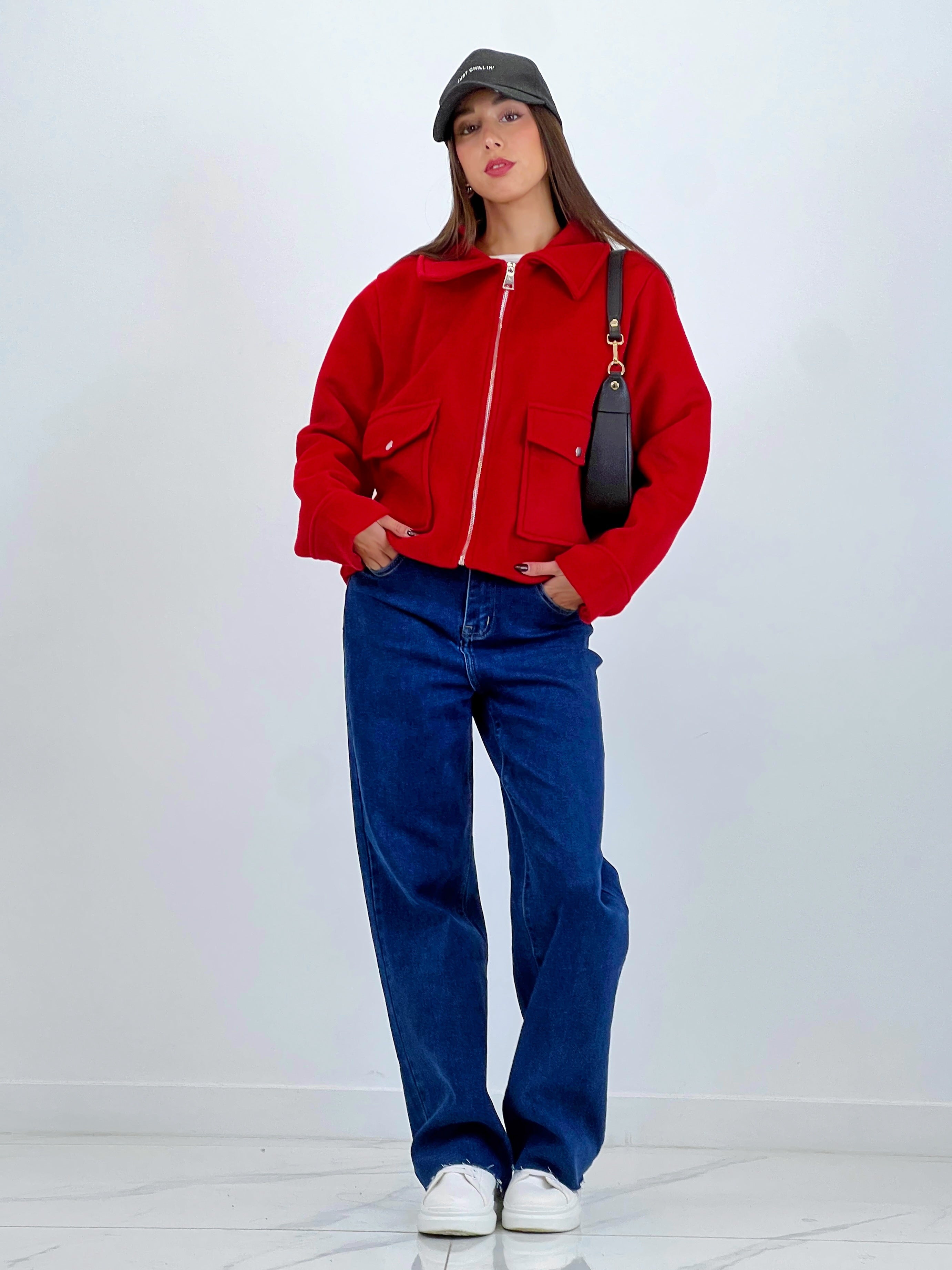 Chaqueta solapa cremallera