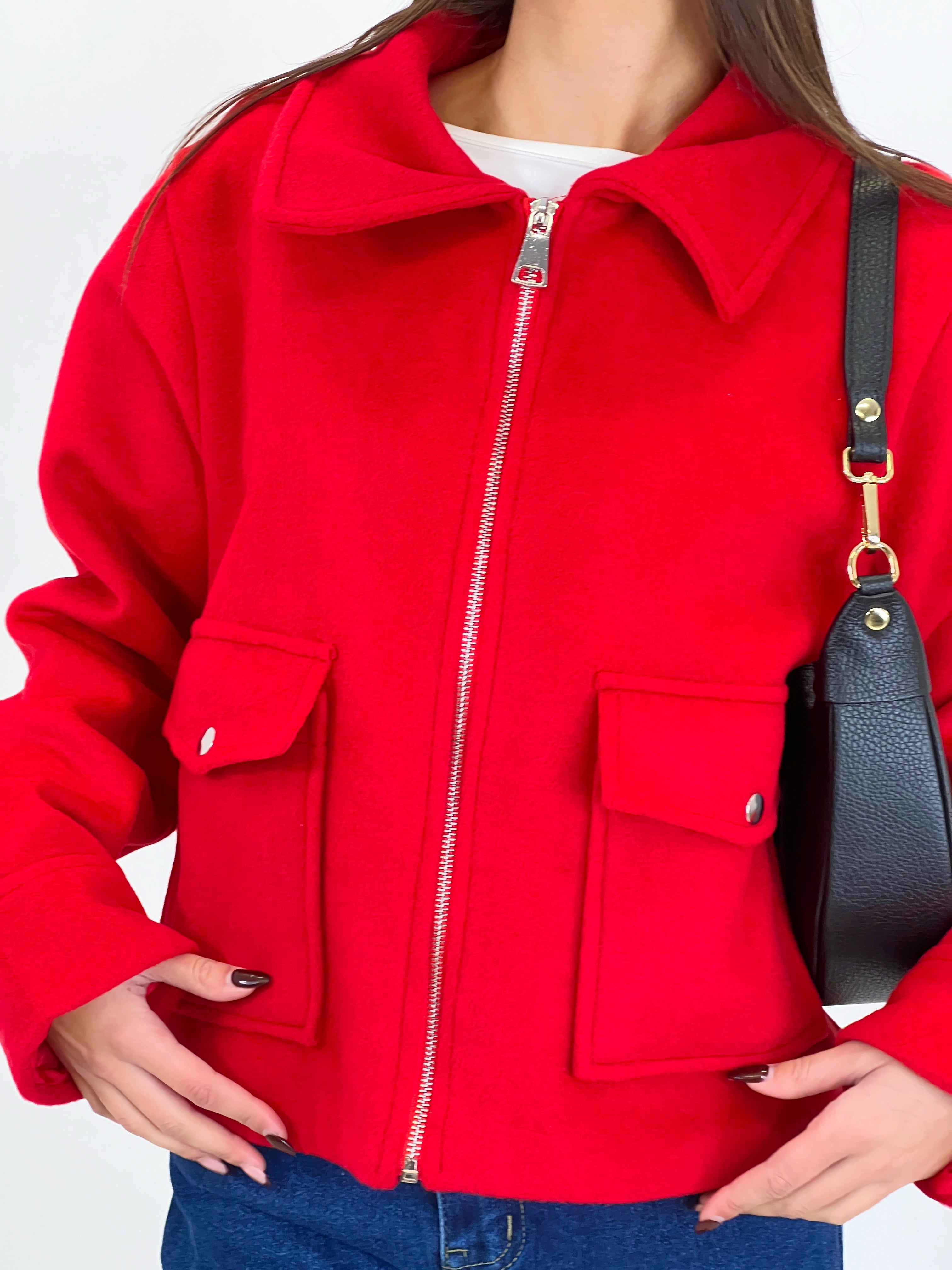 Chaqueta solapa cremallera