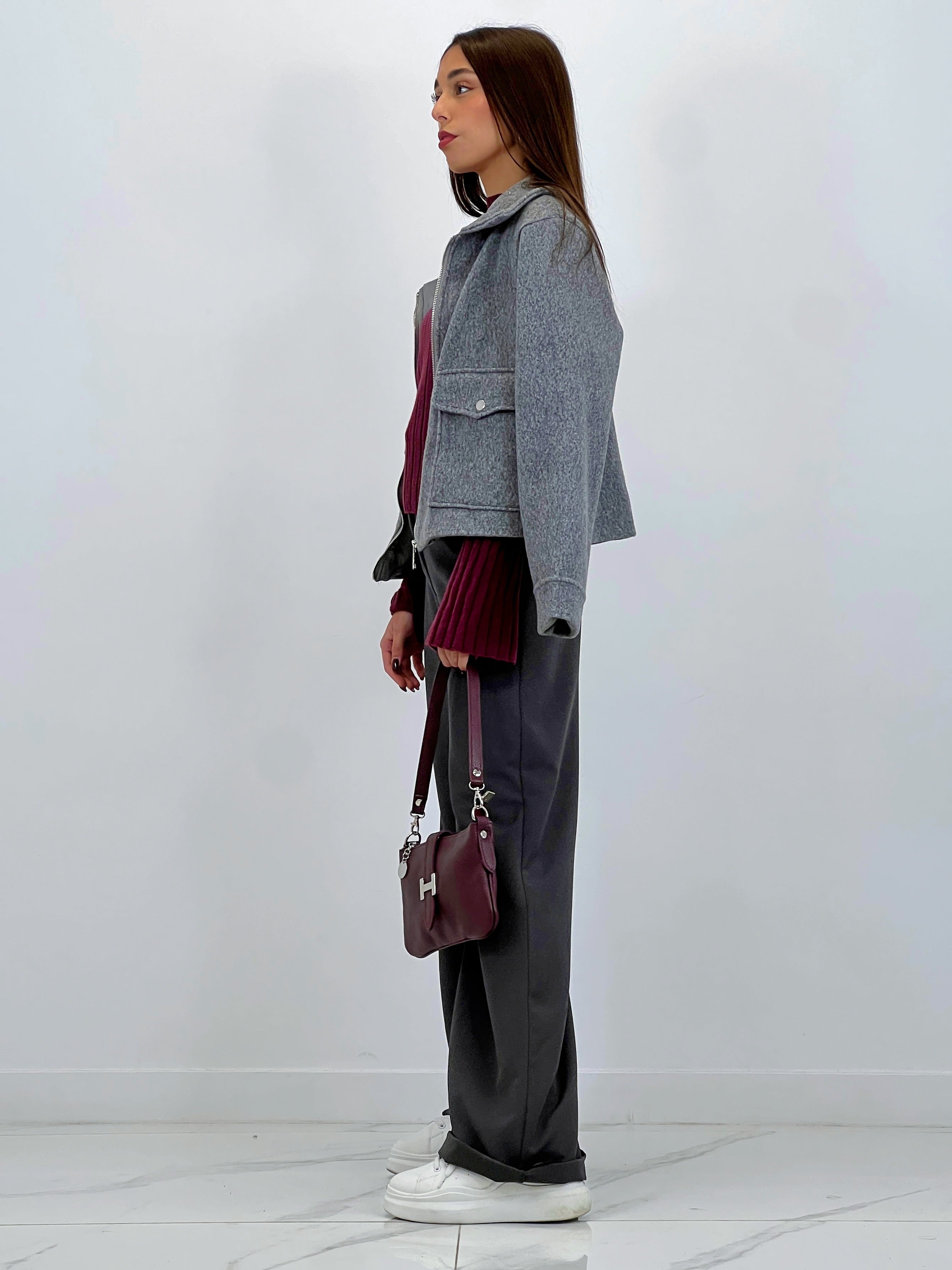 Chaqueta solapa cremallera