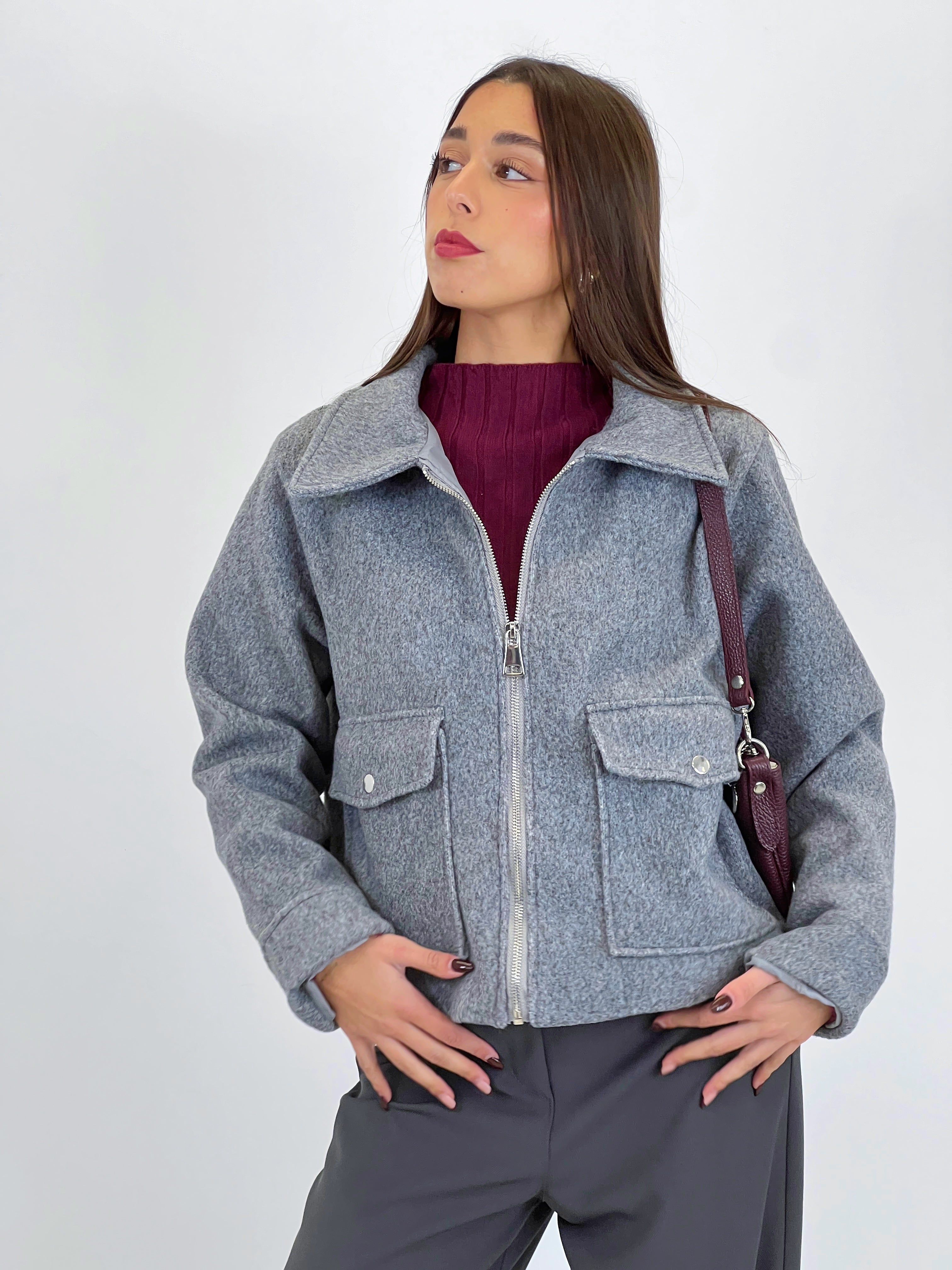 Chaqueta solapa cremallera