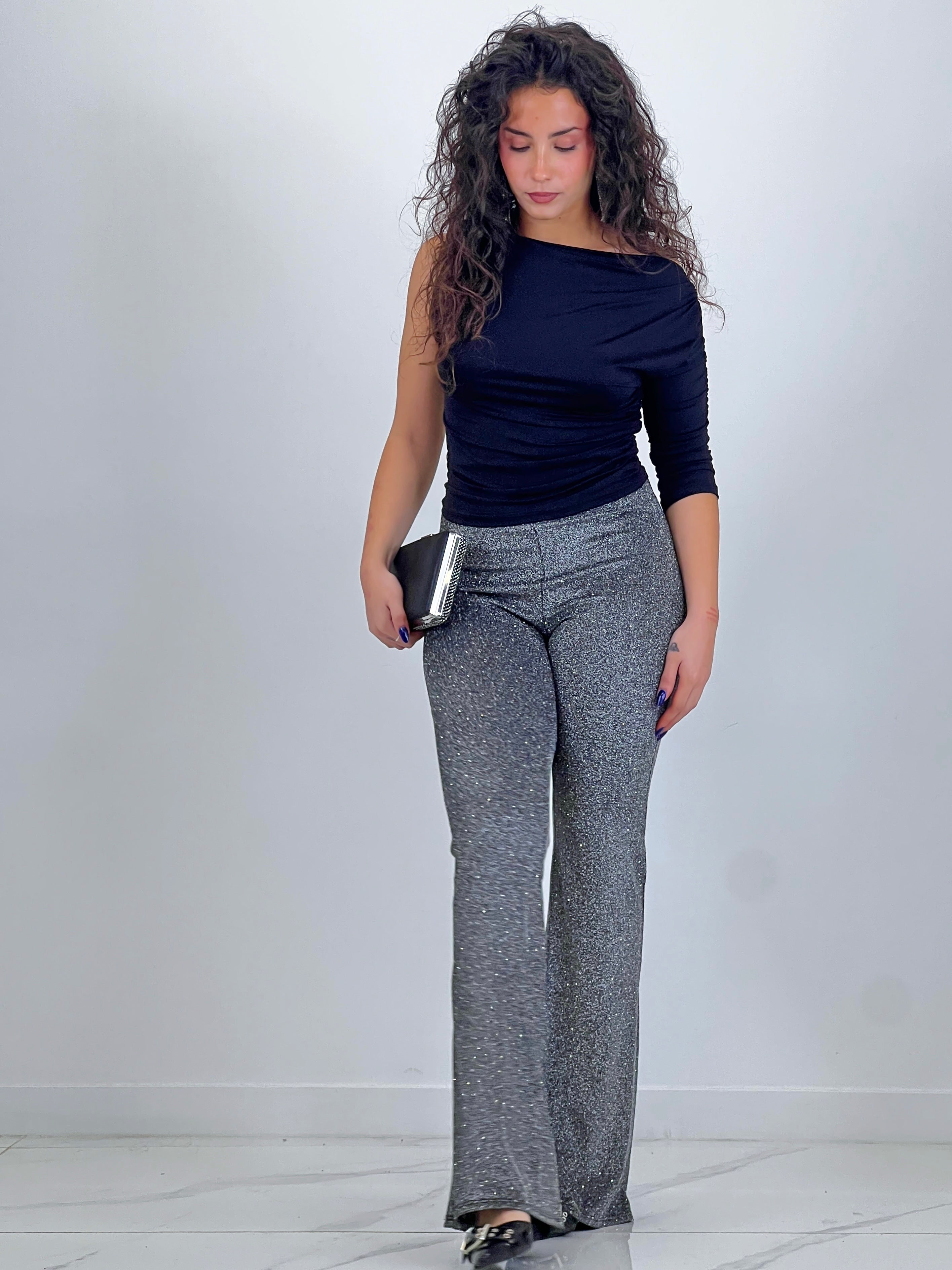 Glitter flare pants