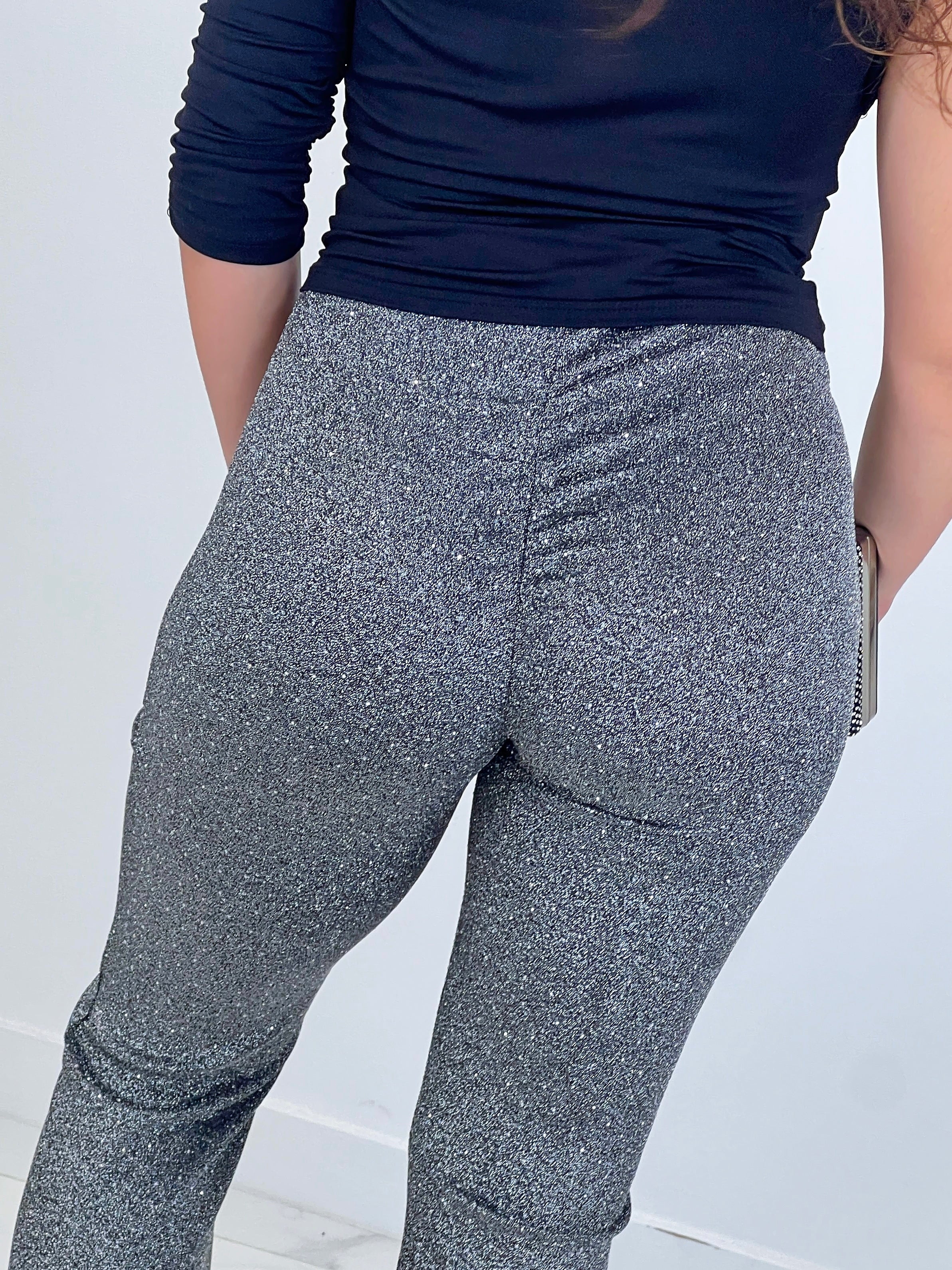 Glitter flare pants