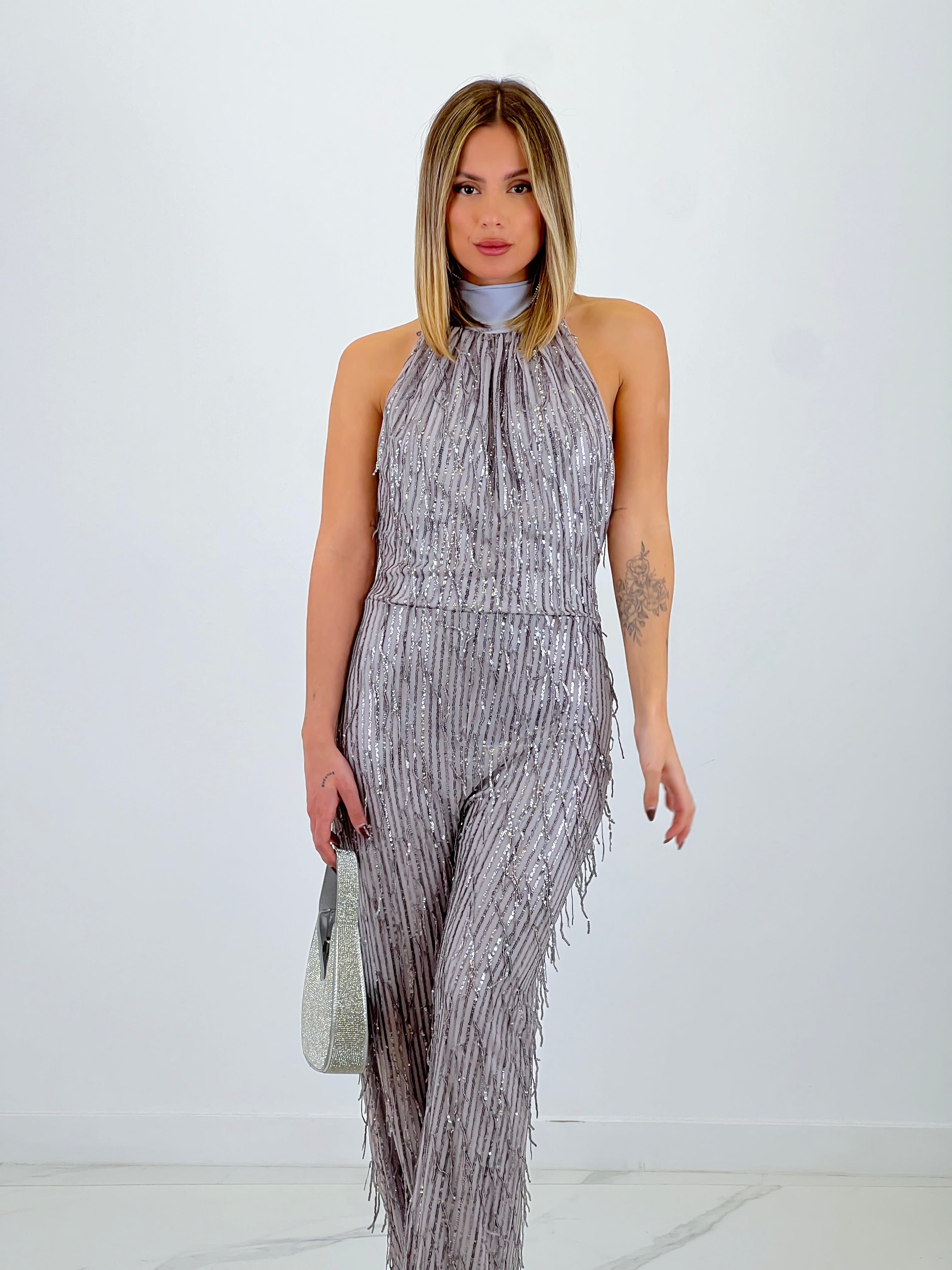 Mono halter amb serrell i lluentons