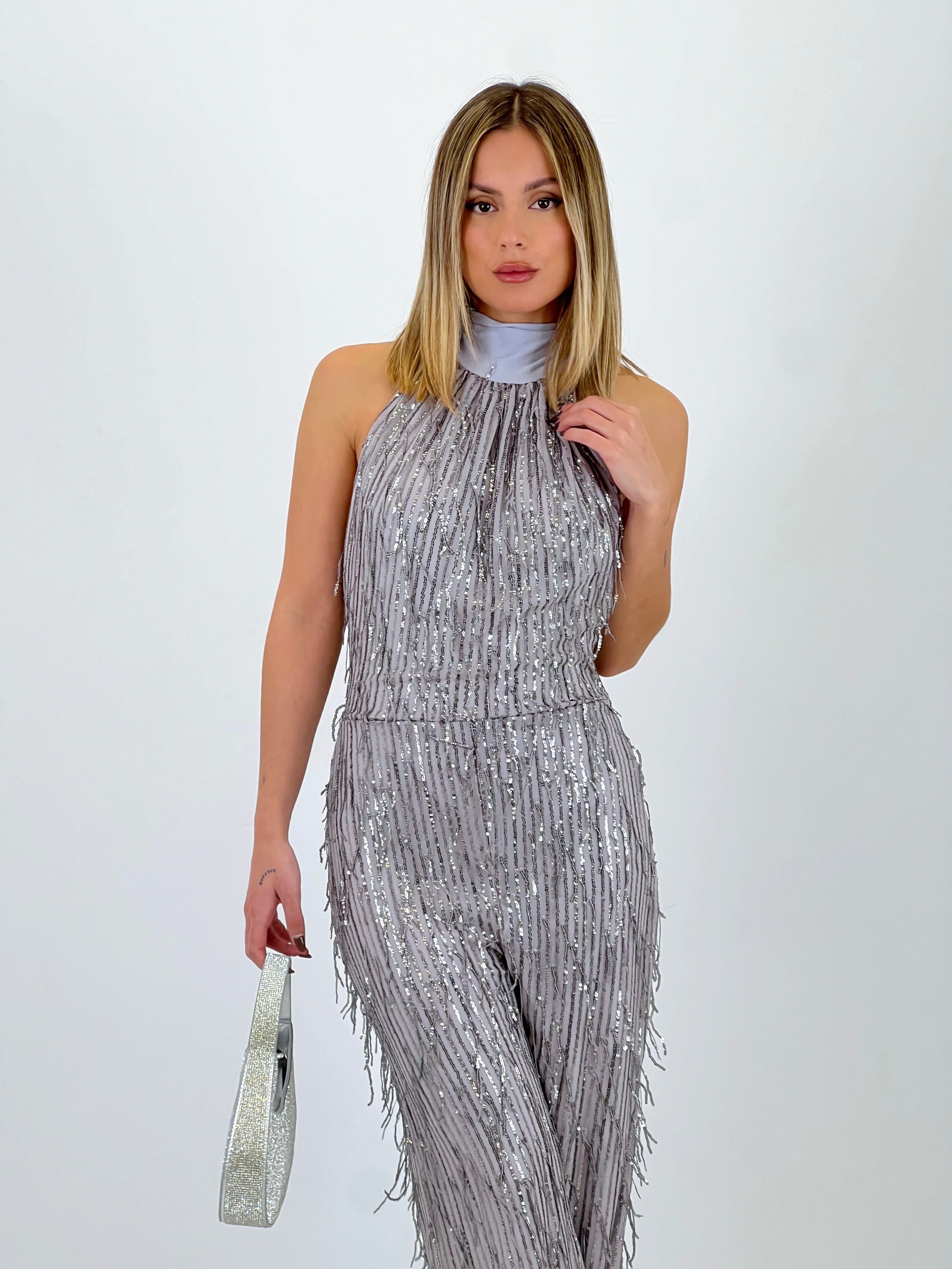 Mono halter amb serrell i lluentons