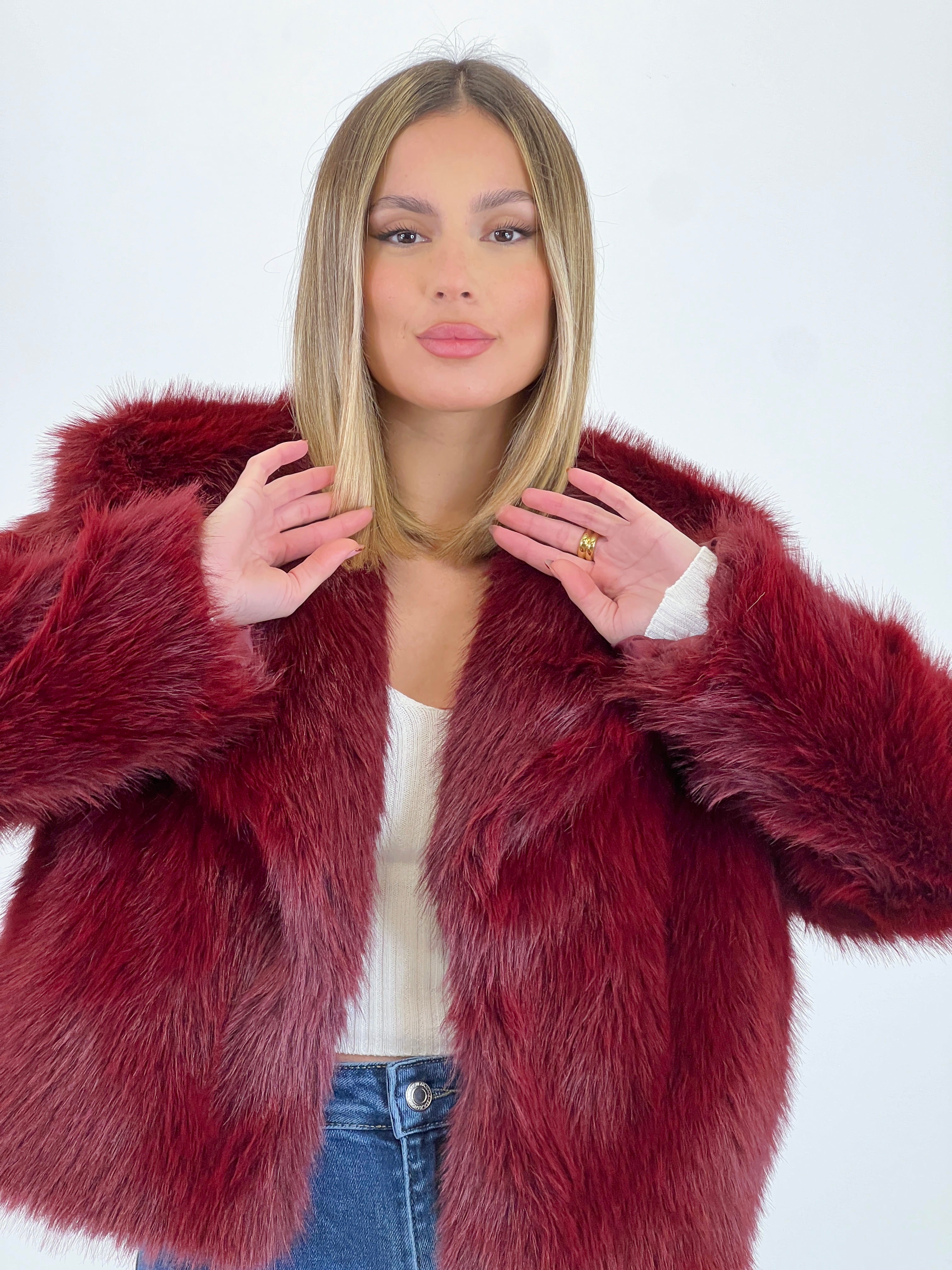 Abrigo corto efecto pelo - Zebra&Maduixa®