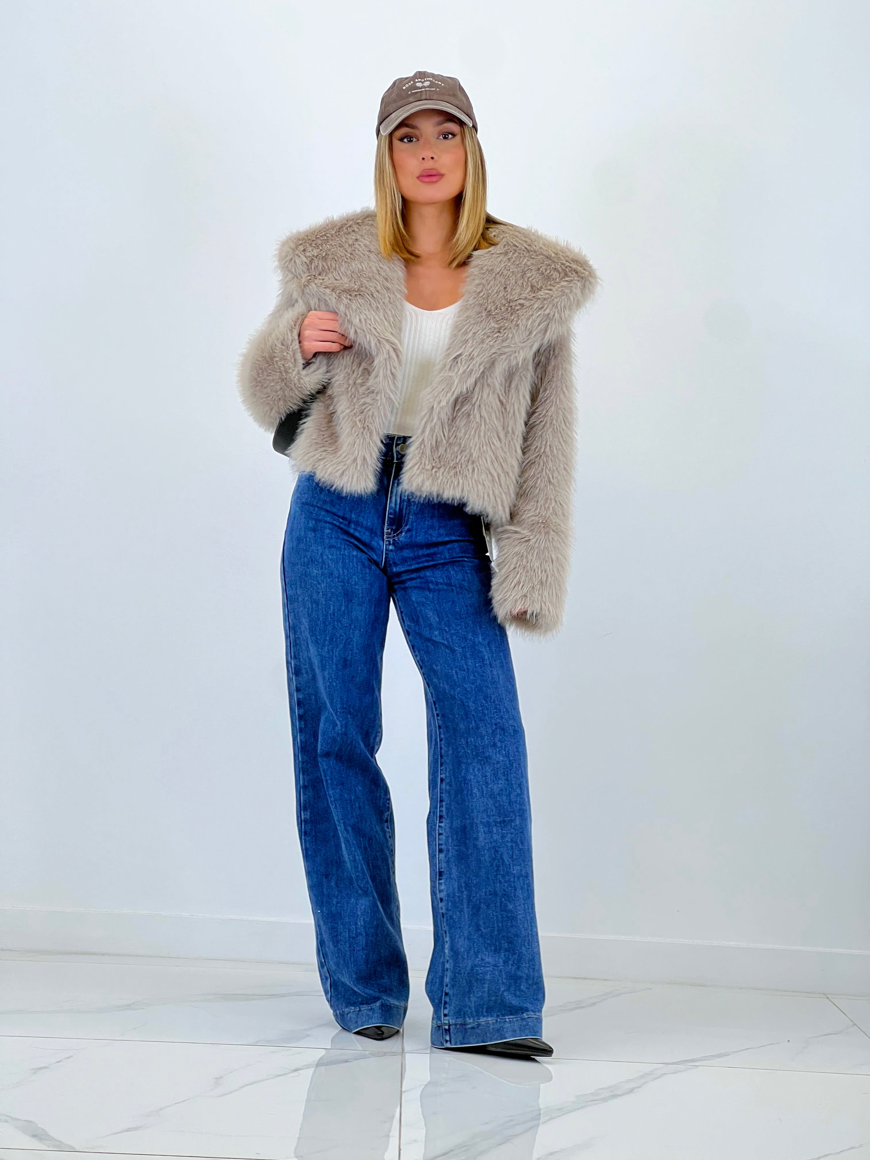 Abrigo corto efecto pelo - Zebra&Maduixa®