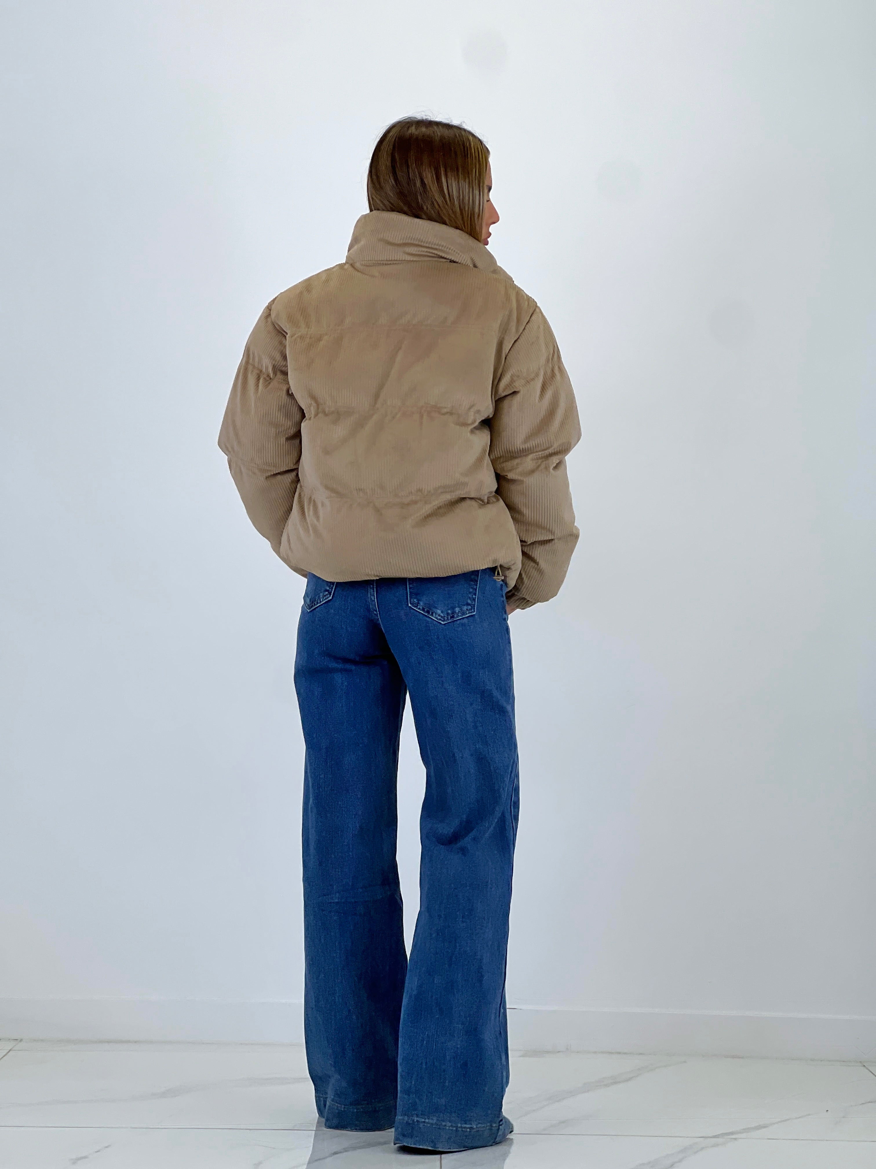 Corduroy puffer jacket