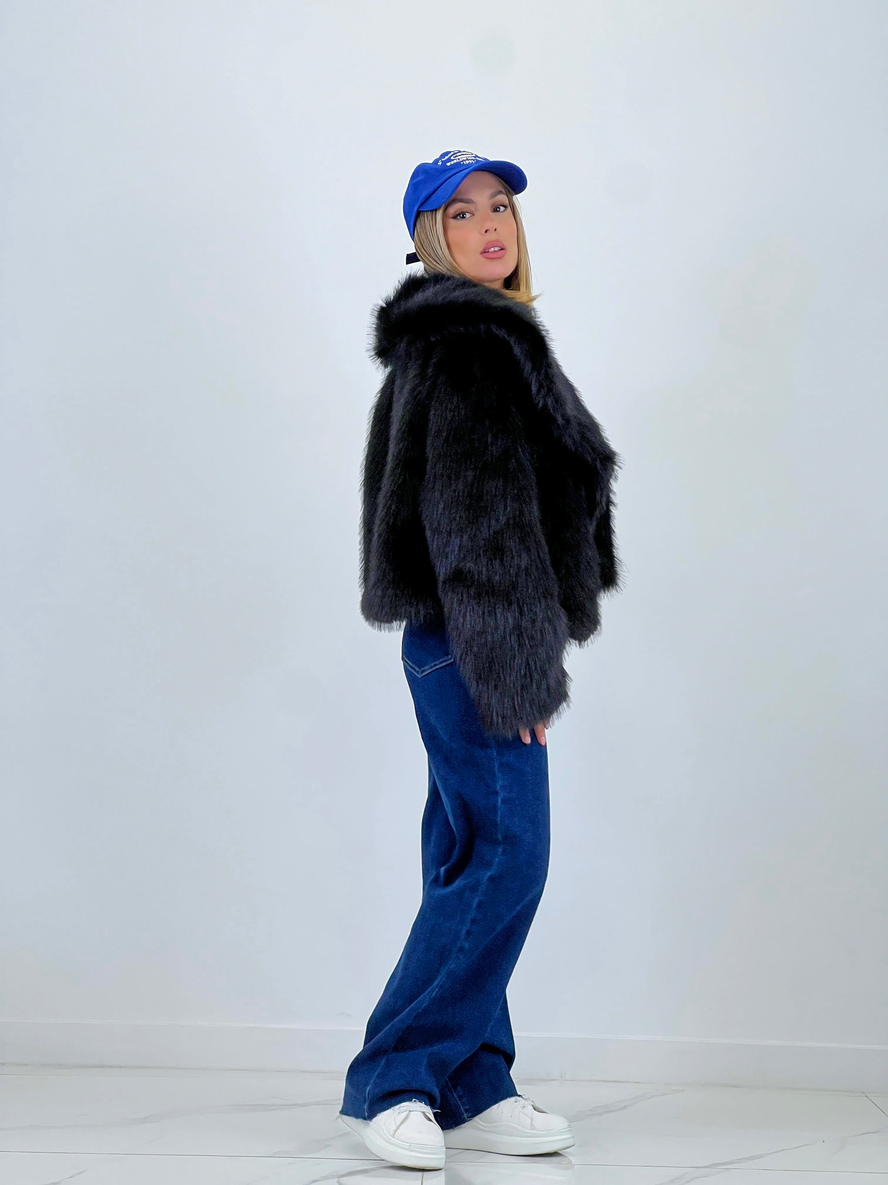 Abrigo corto efecto pelo - Zebra&Maduixa®