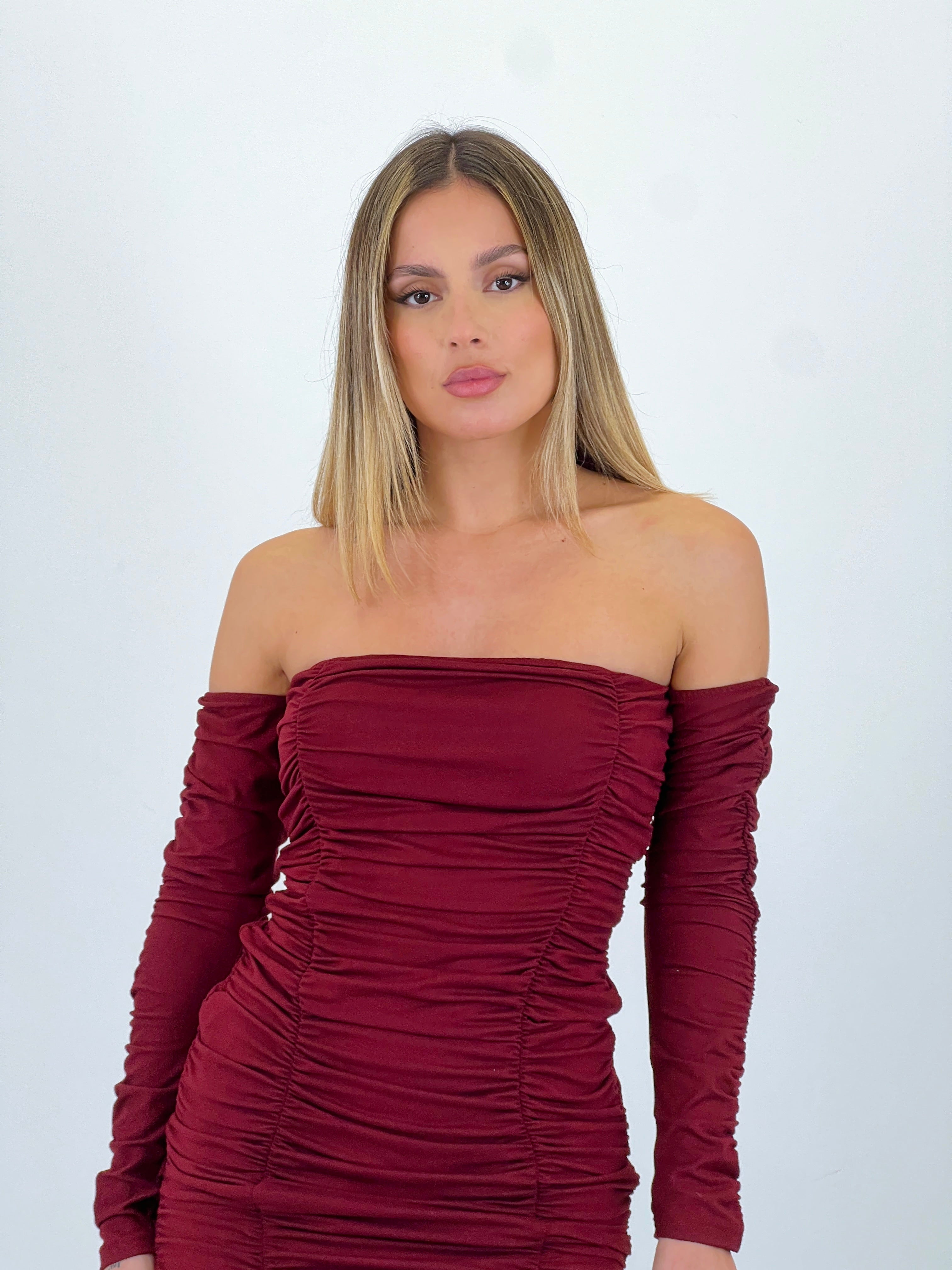 Vestido frunces cuello barco - Zebra&Maduixa®