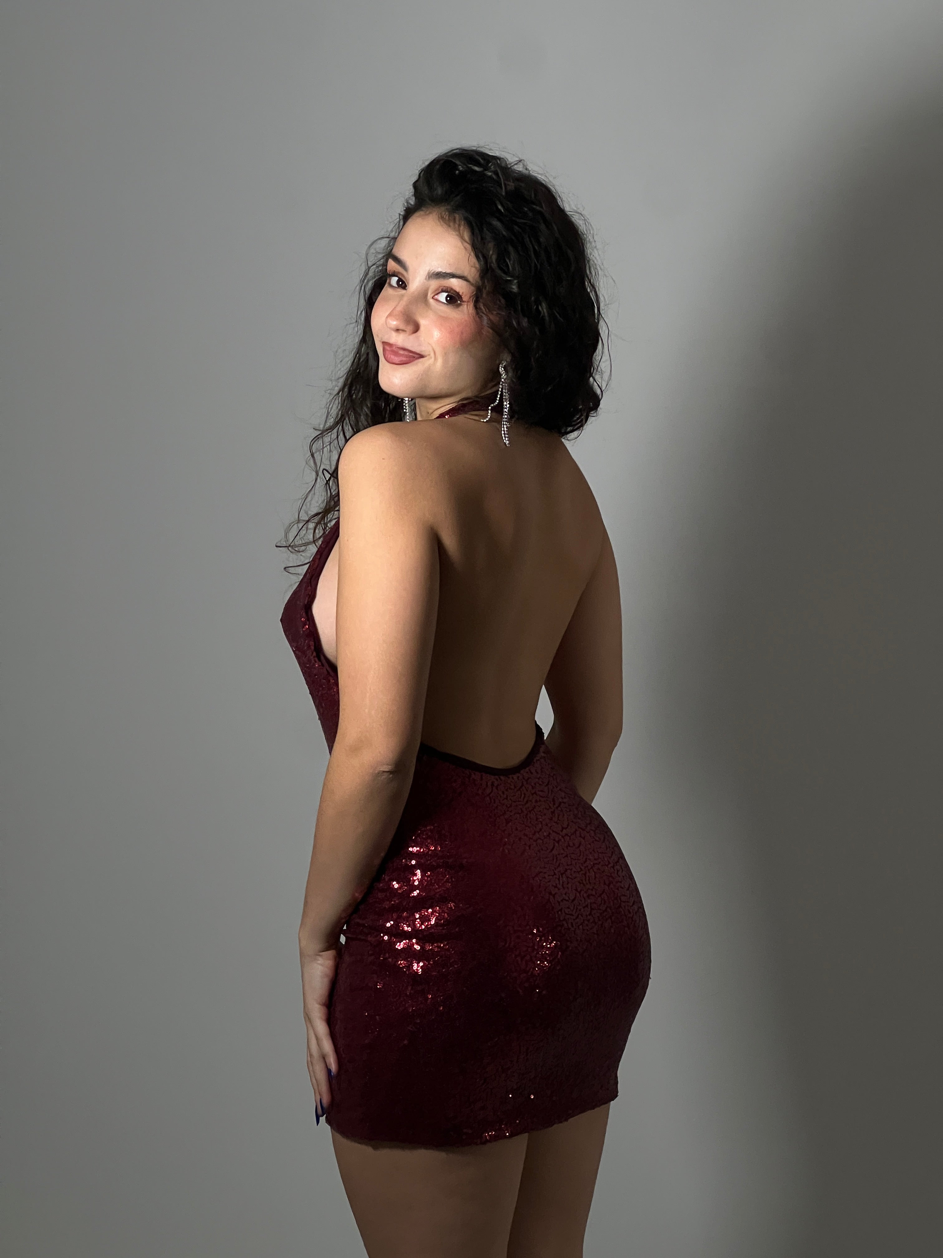 Hera sequin halter dress