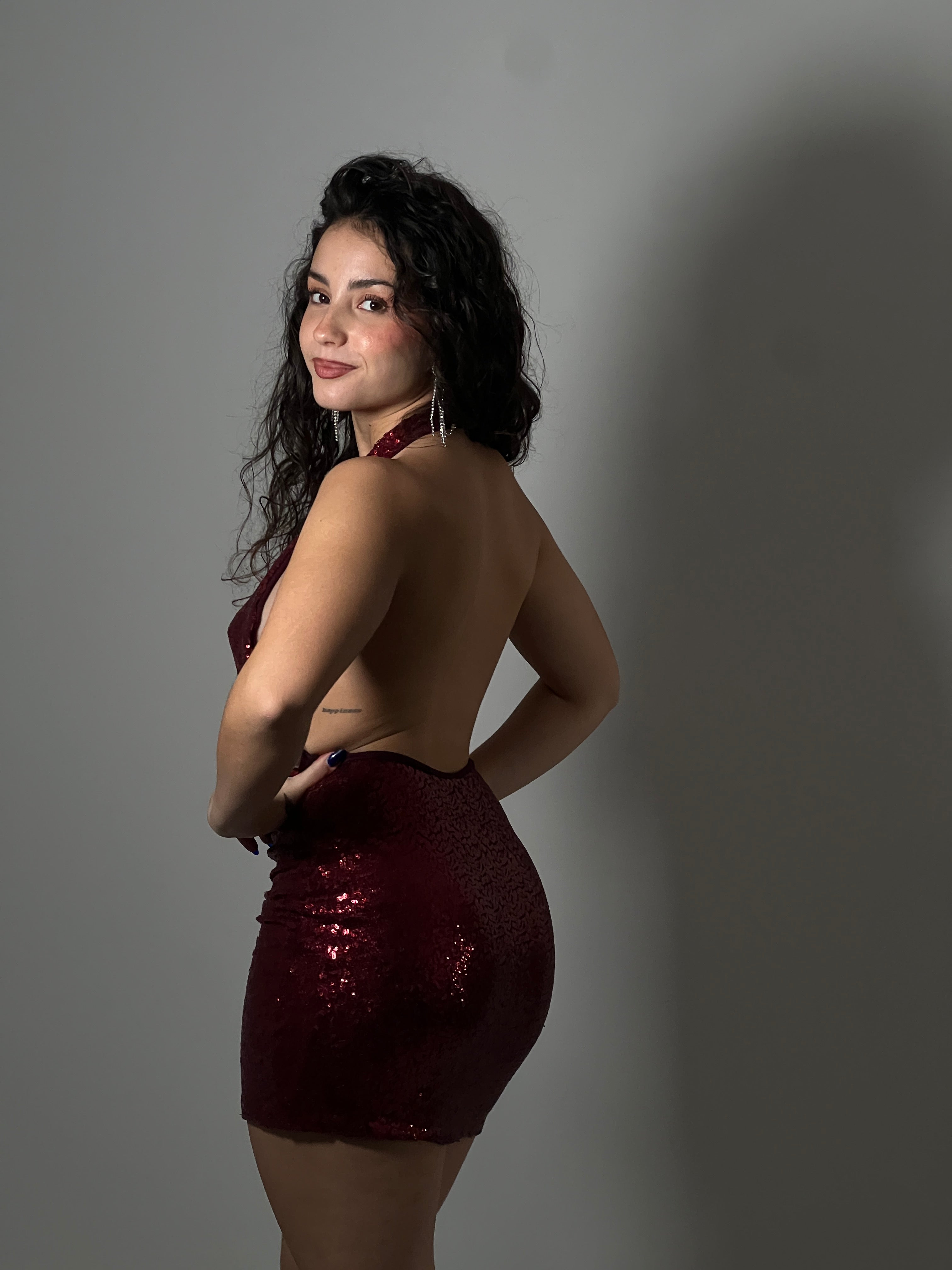 Hera sequin halter dress