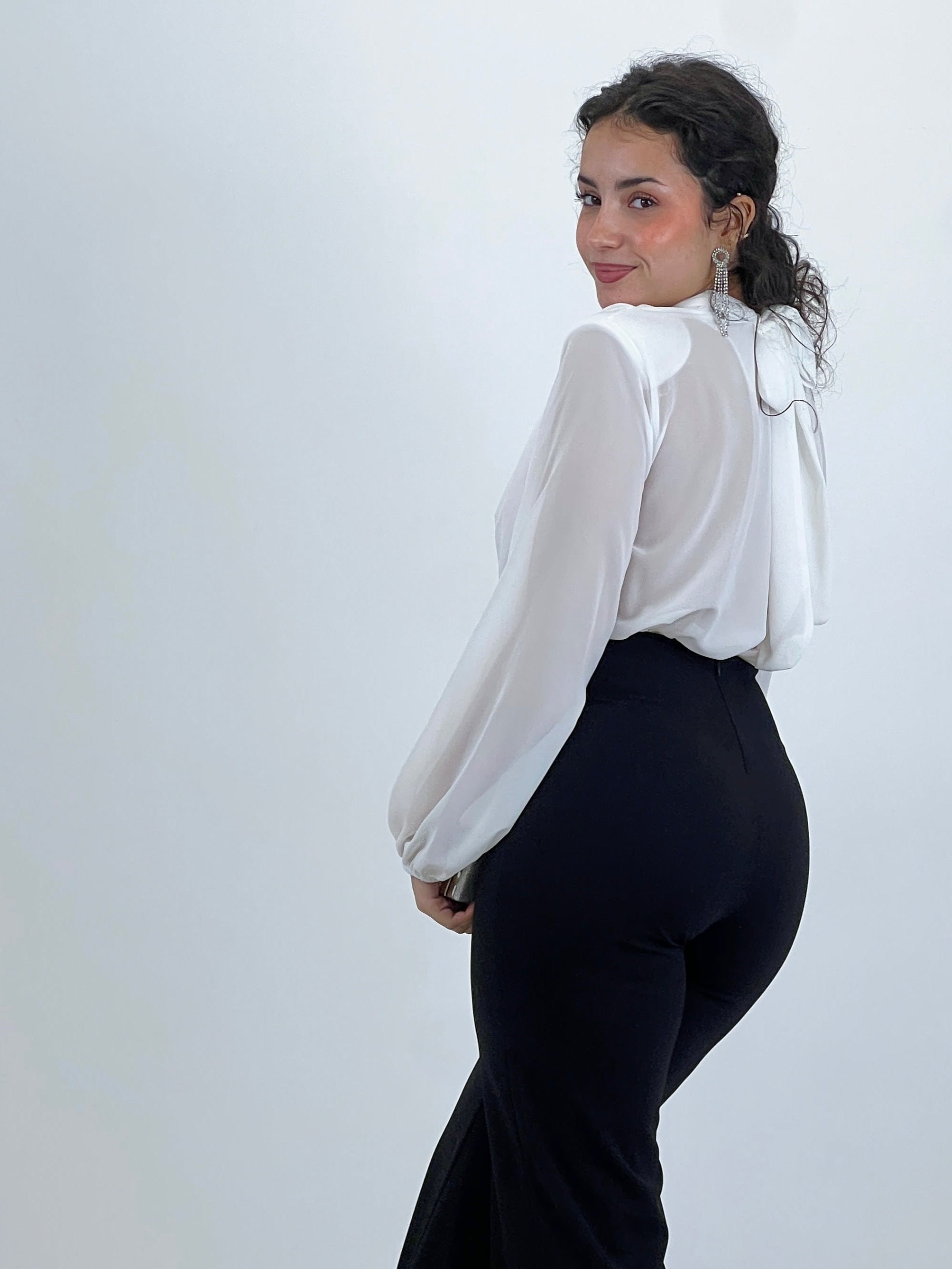 Mono choker manga larga transparencias