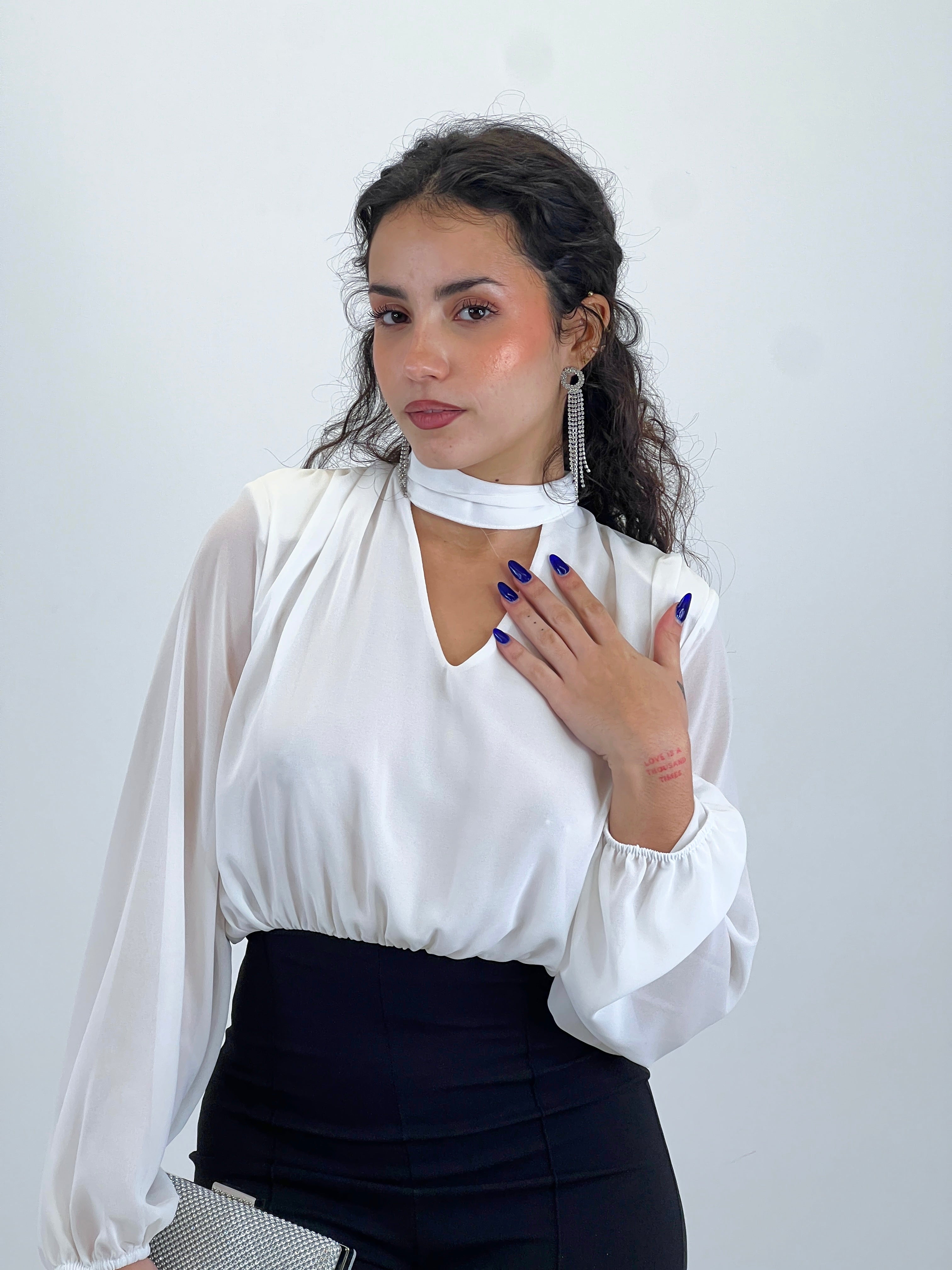 Mono choker manga larga transparencias