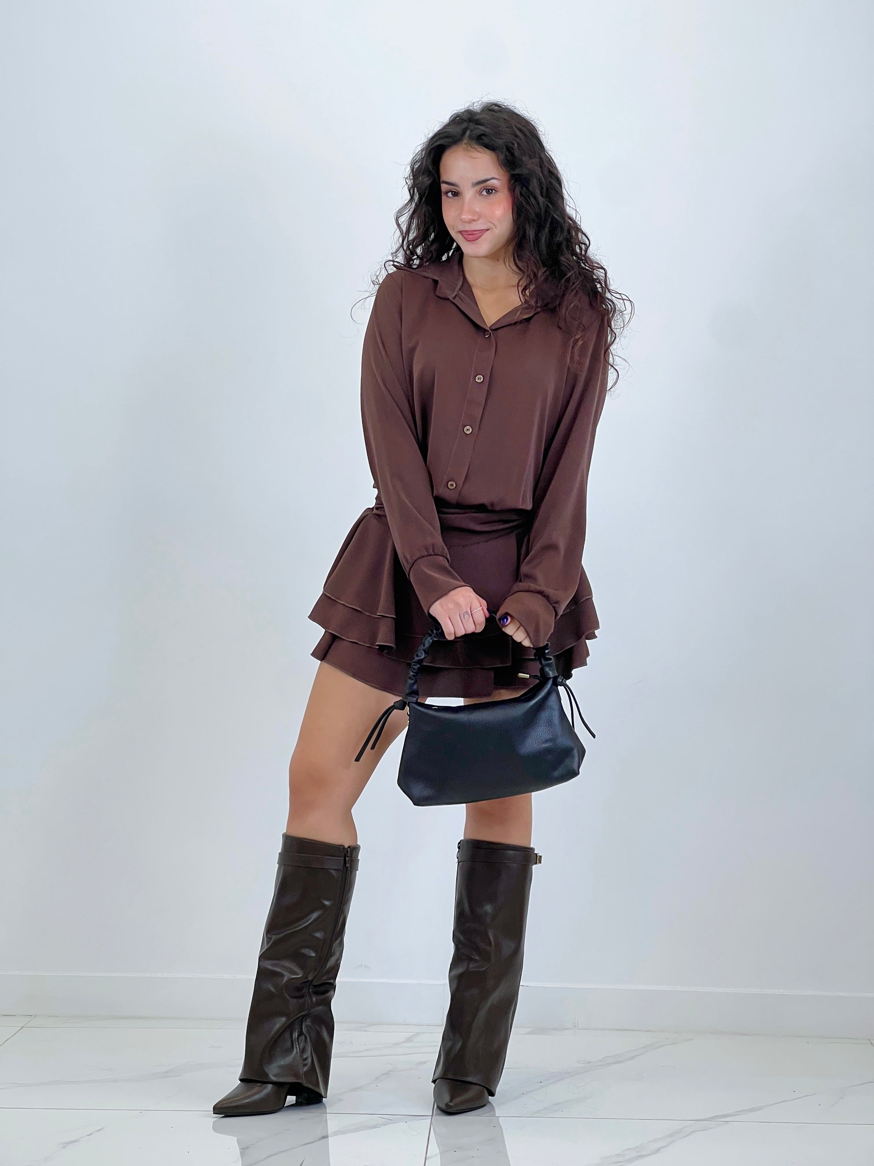 Vestido camisero falda volantes - Zebra&Maduixa®