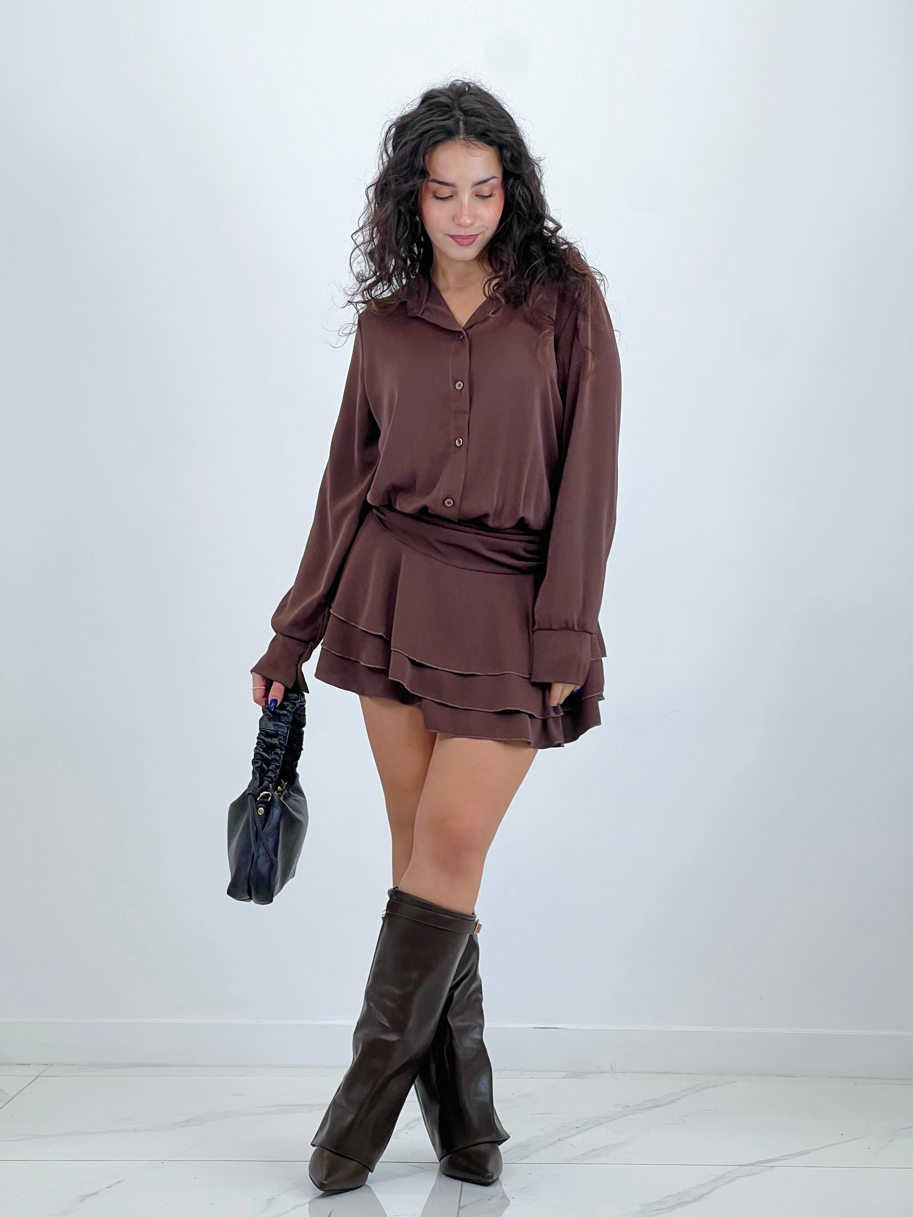 Vestido camisero falda volantes - Zebra&Maduixa®