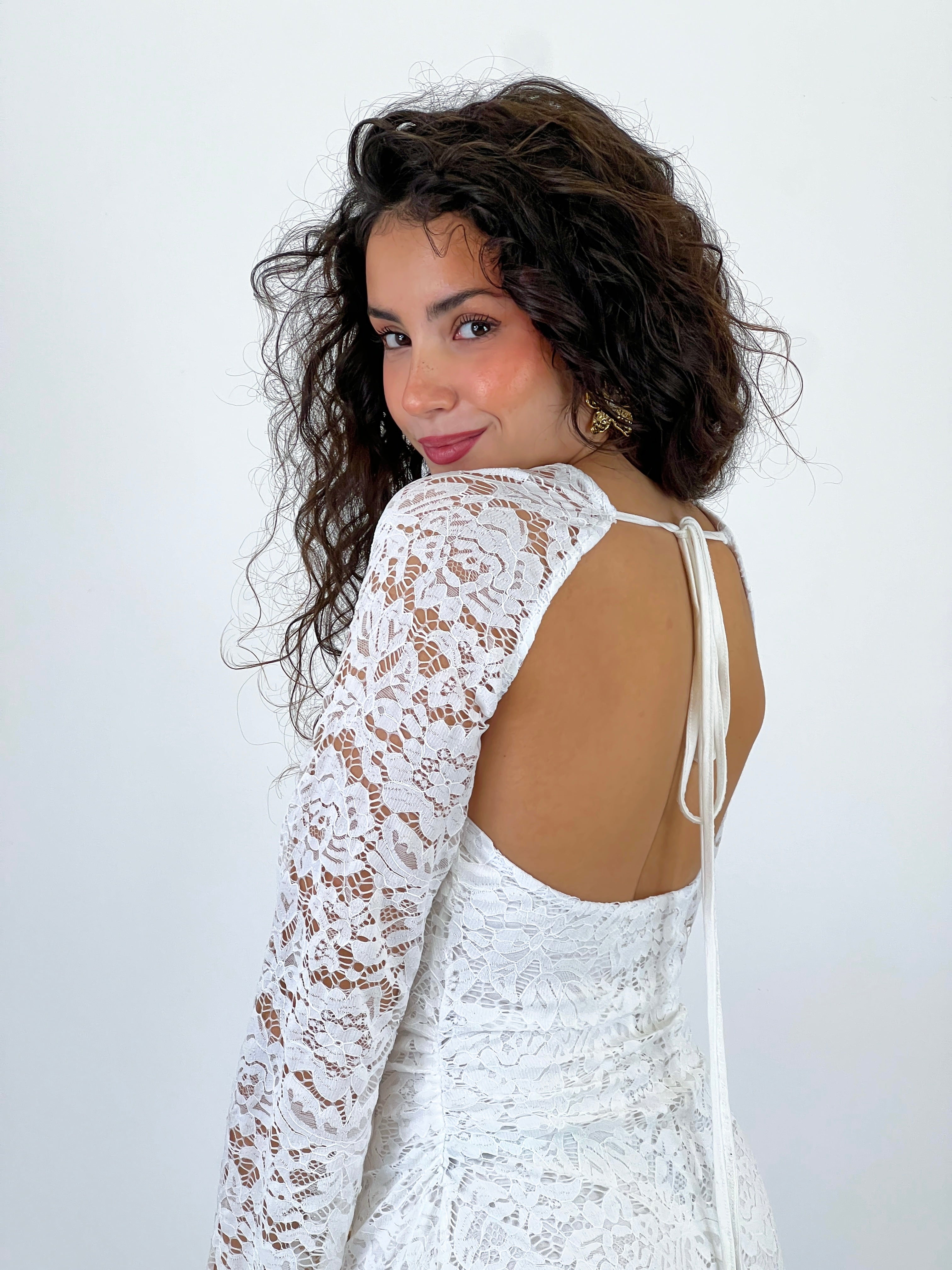 Flared sleeve flared dress