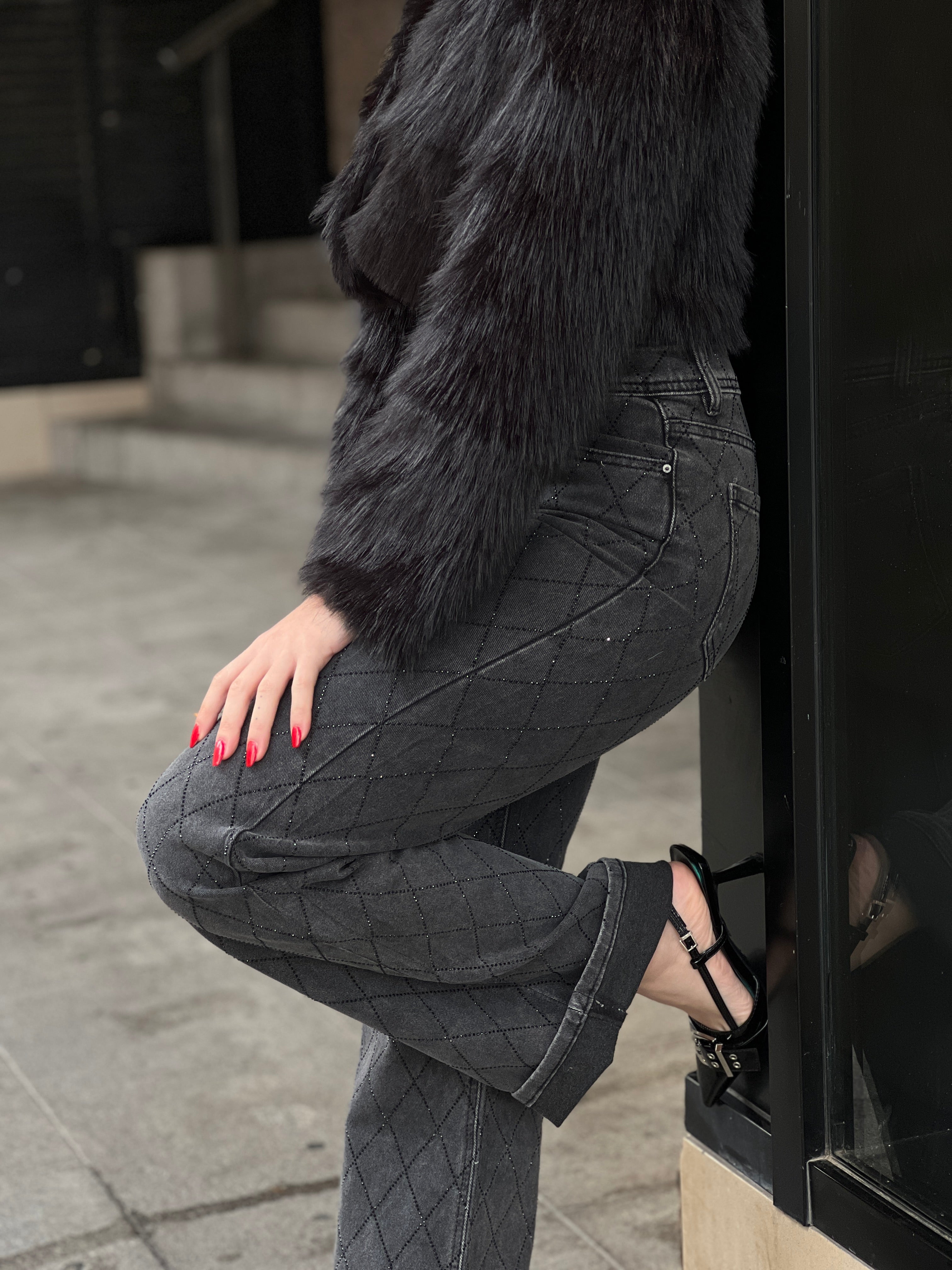 Jeans wide leg brillantes - Zebra&Maduixa®