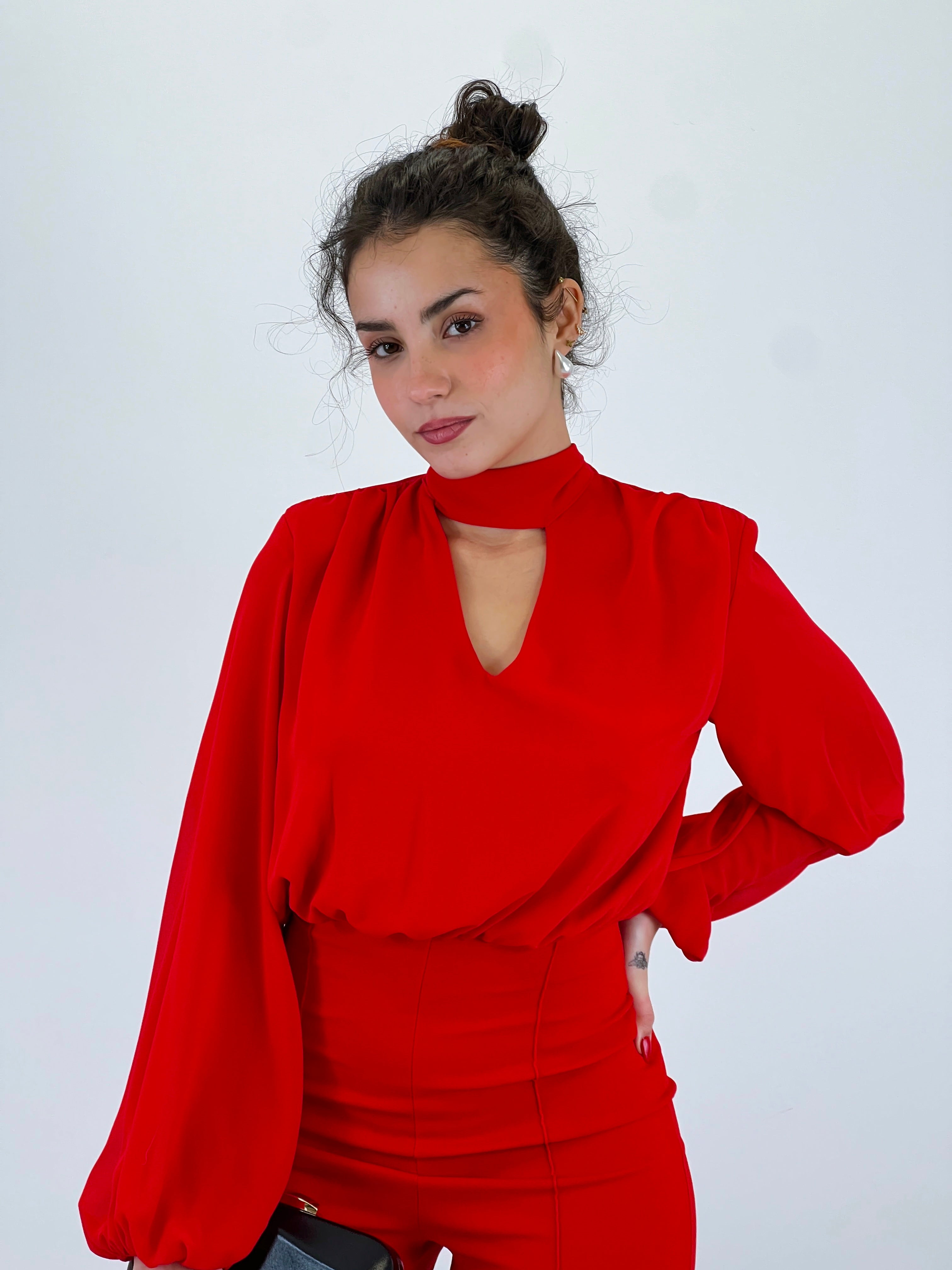 Mono choker manga larga transparencias