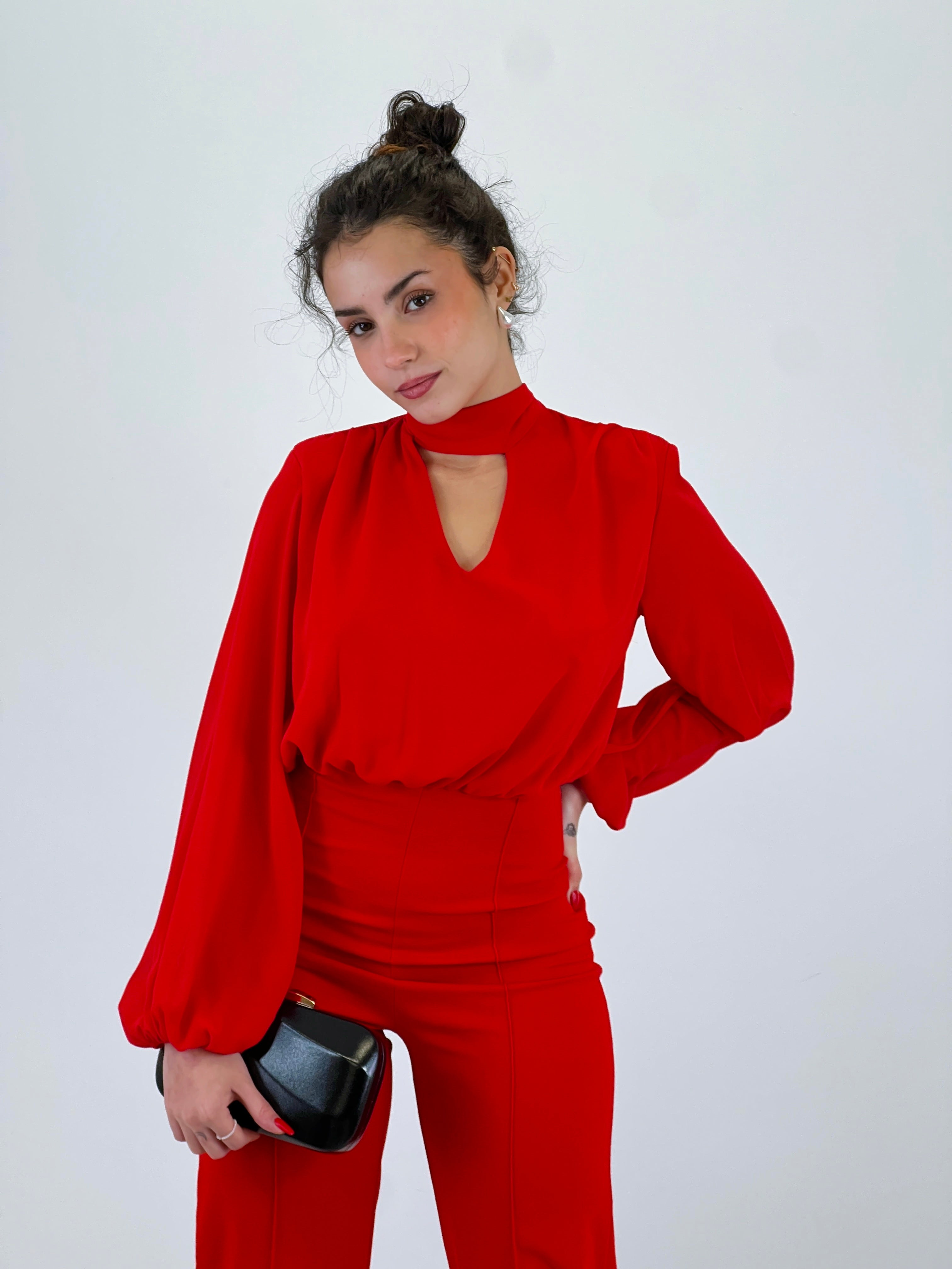 Mono choker manga larga transparencias