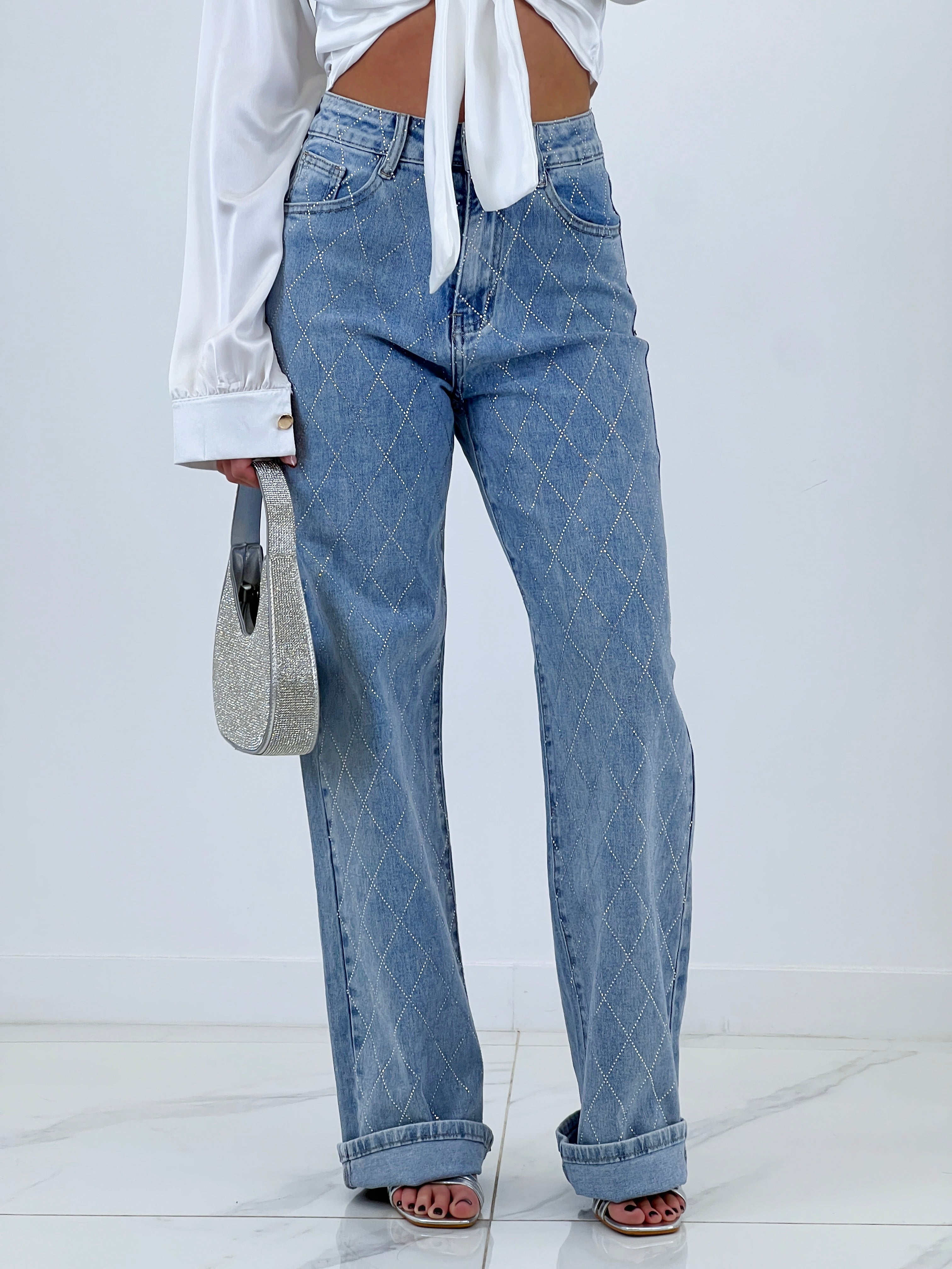 Jeans wide leg brillantes - Zebra&Maduixa®