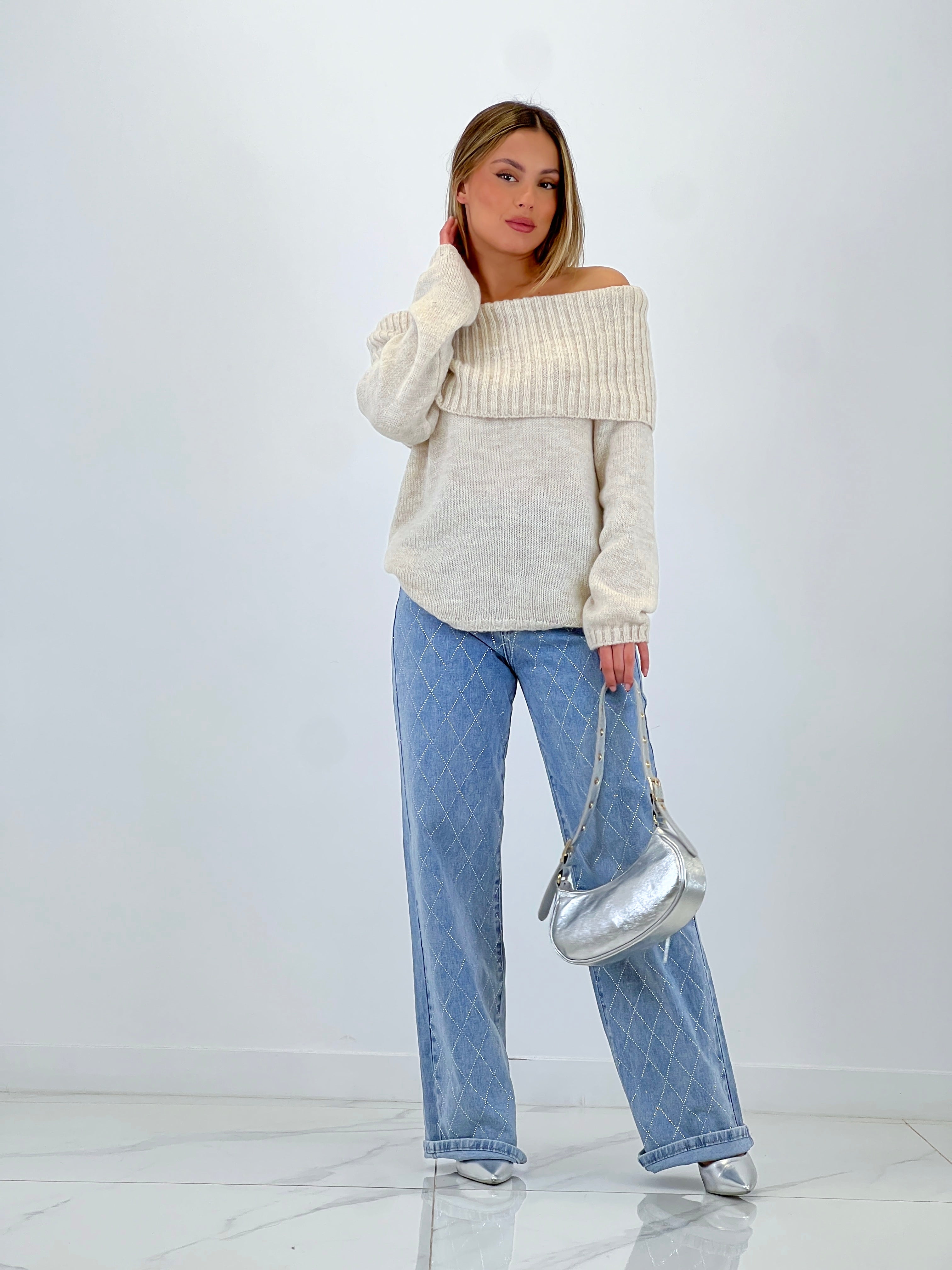 Jeans wide leg brillantes - Zebra&Maduixa®