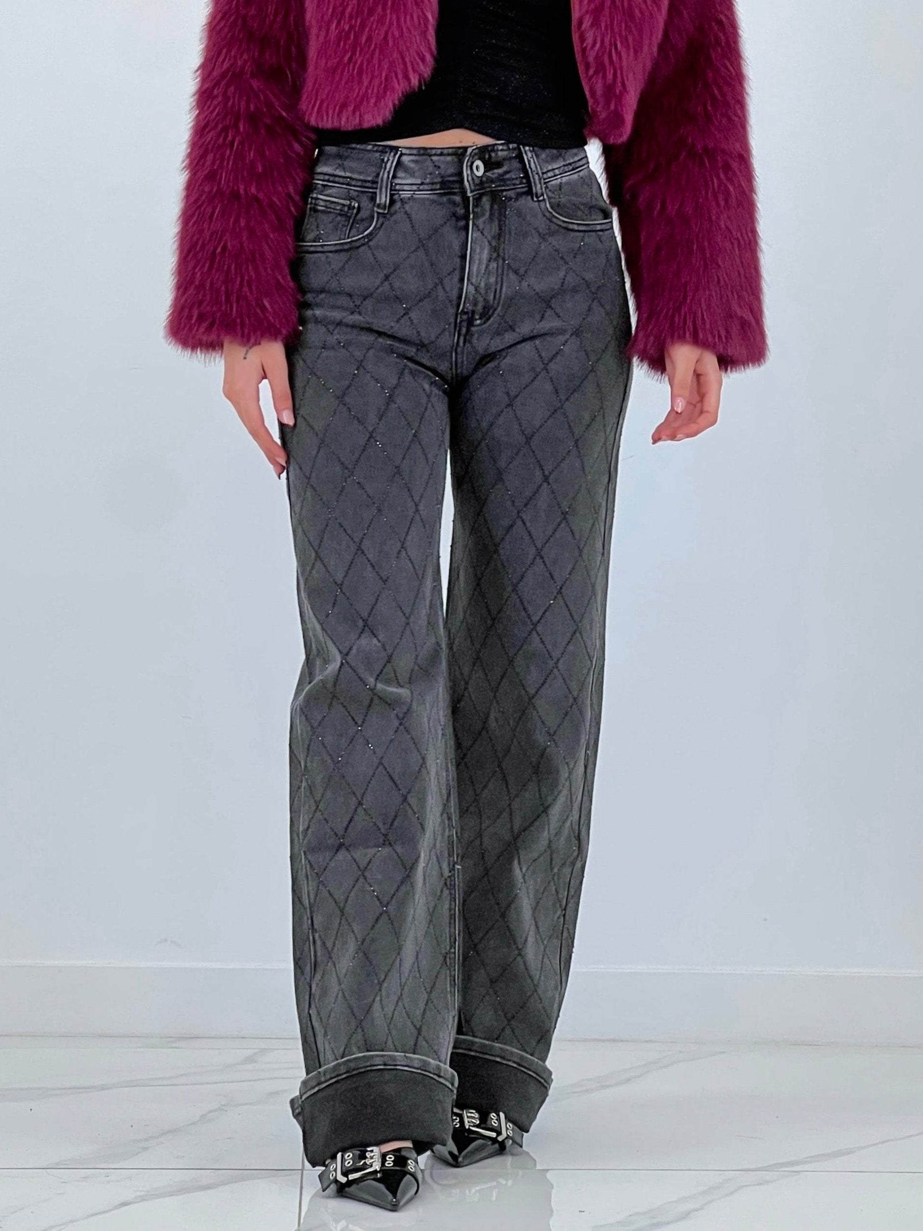 Jeans wide leg brillantes - Zebra&Maduixa®