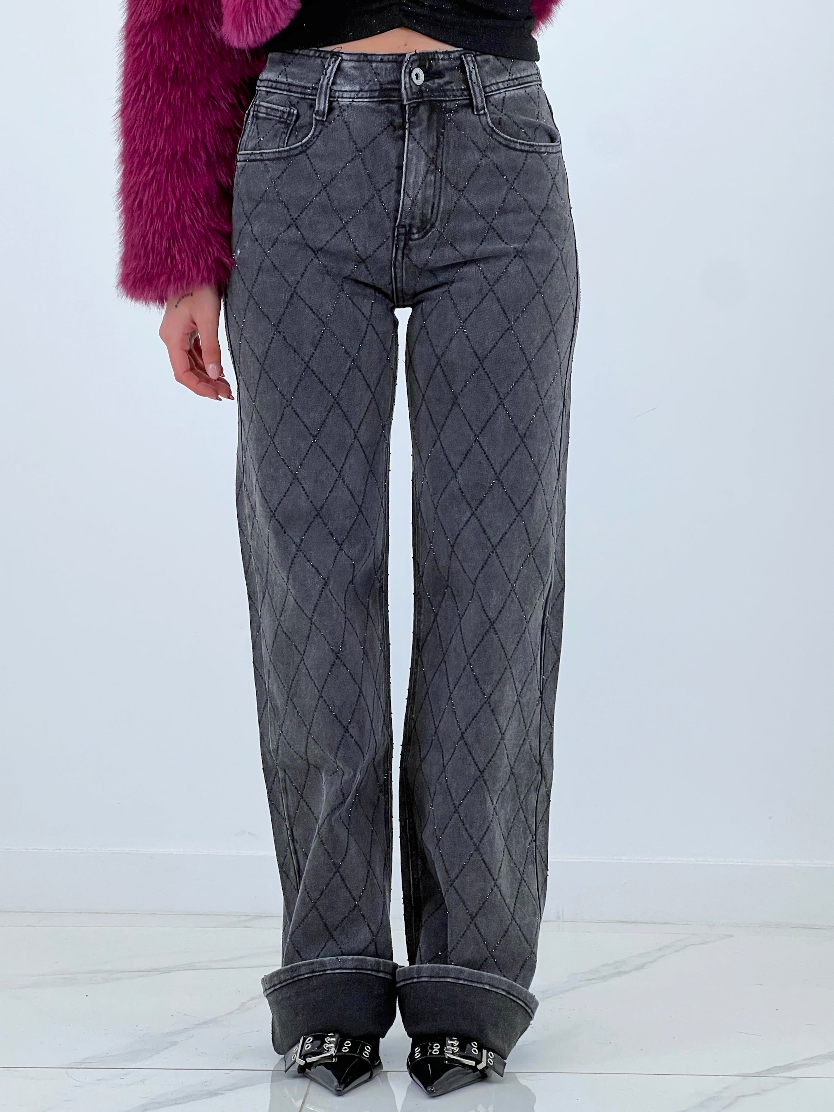 Jeans wide leg brillantes - Zebra&Maduixa®