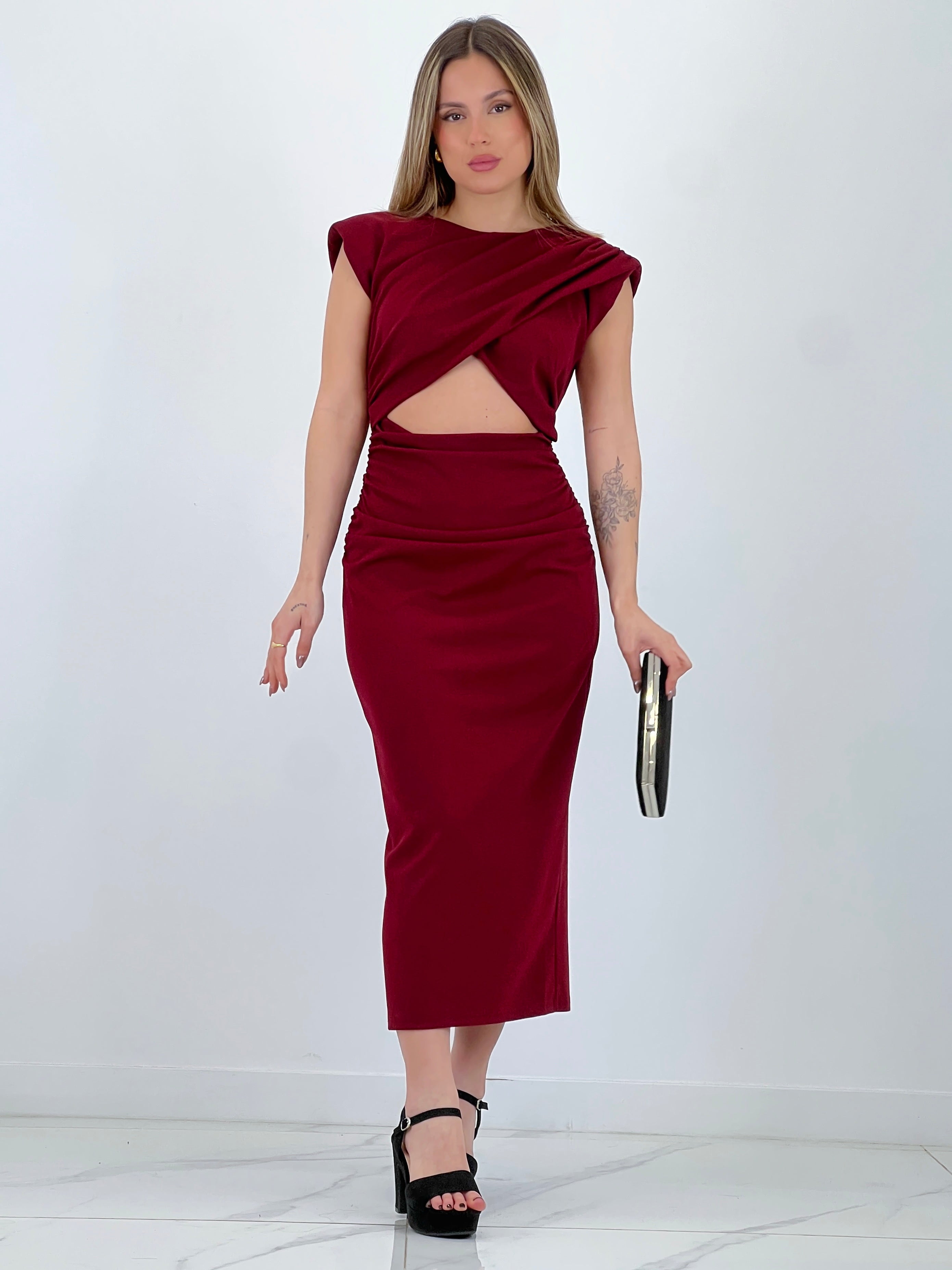 Vestido cut out midi Mirta