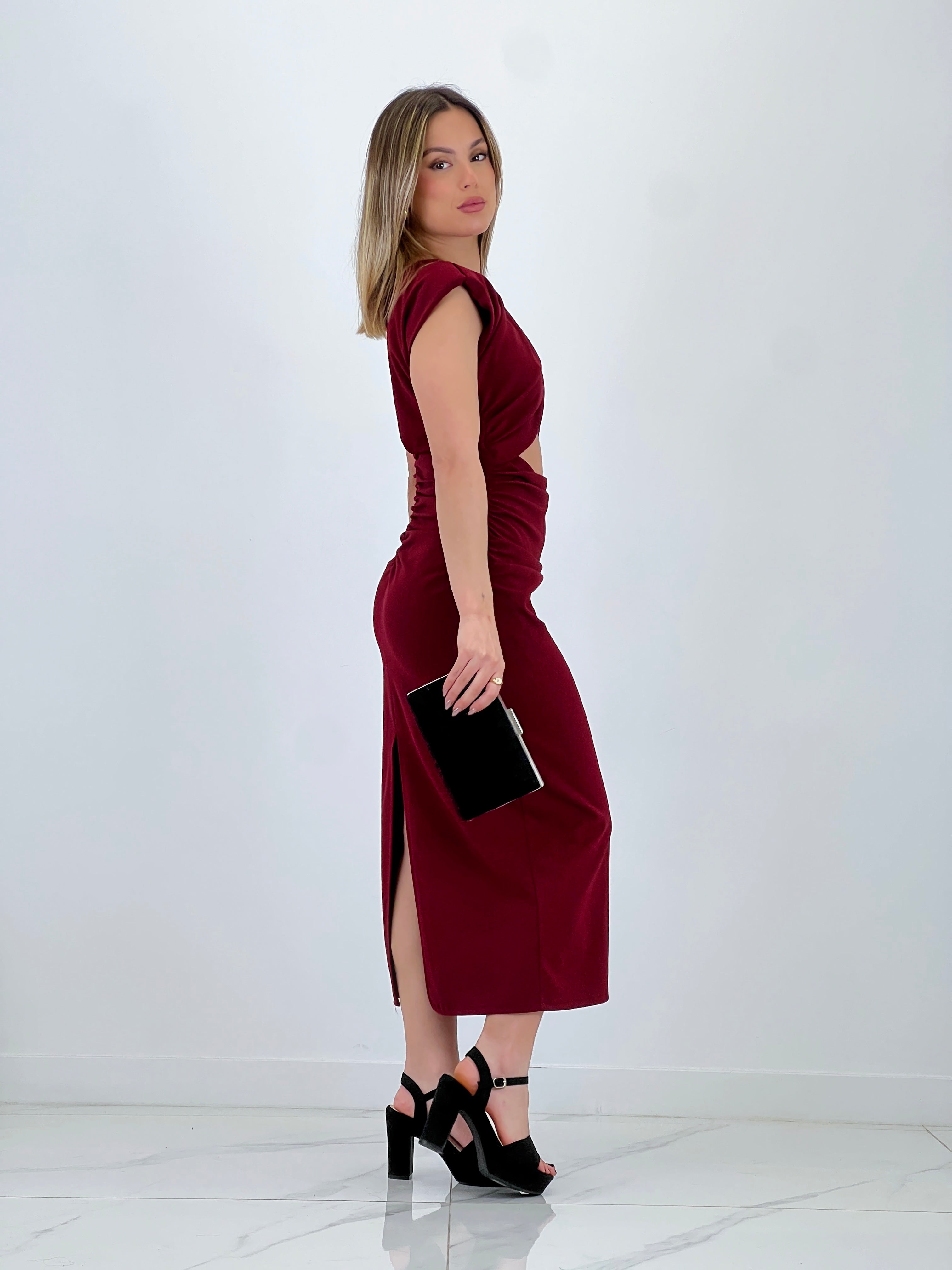 Vestido cut out midi Mirta