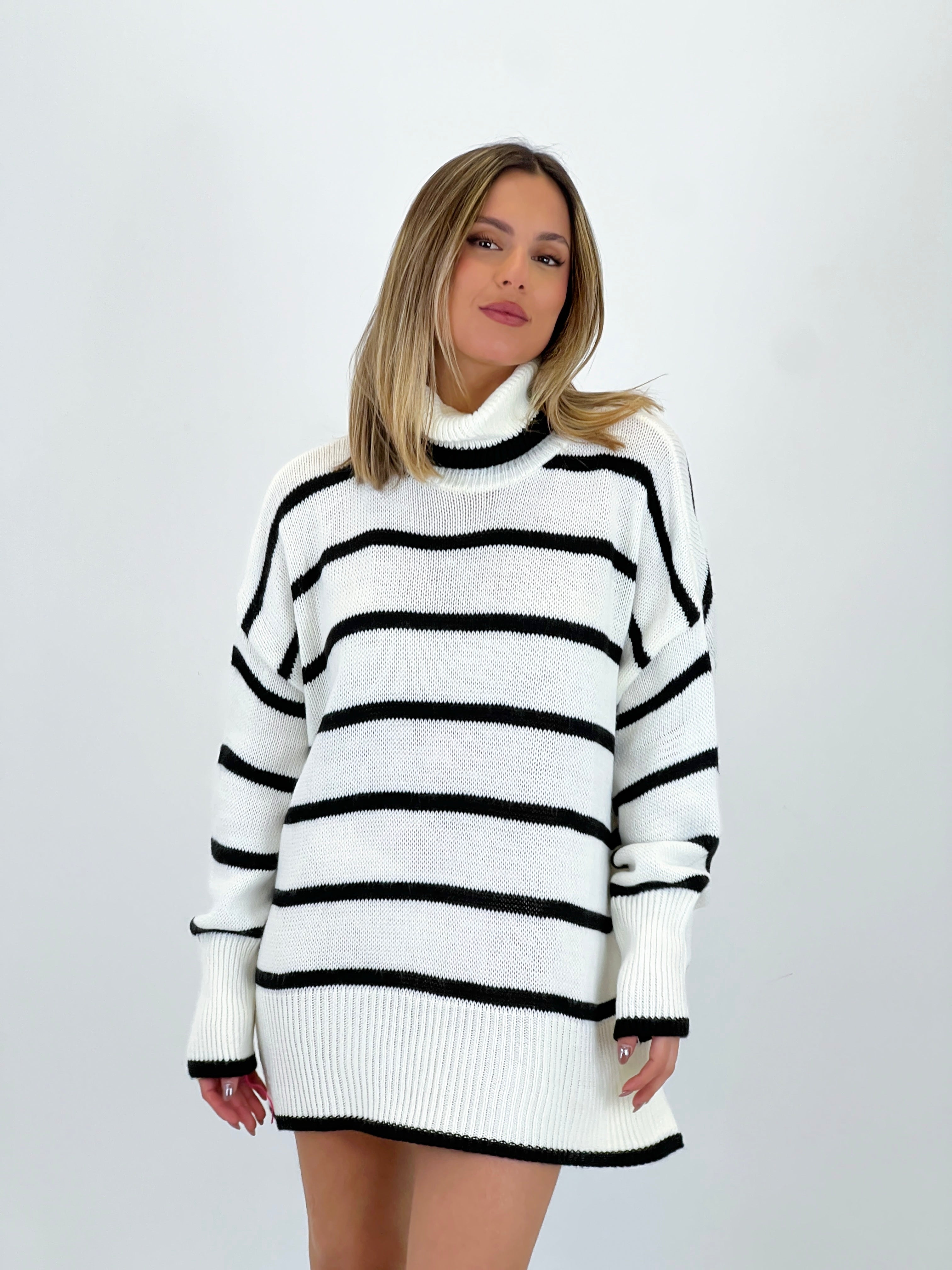 Jersey básico rayas cuello subido - Zebra&Maduixa®