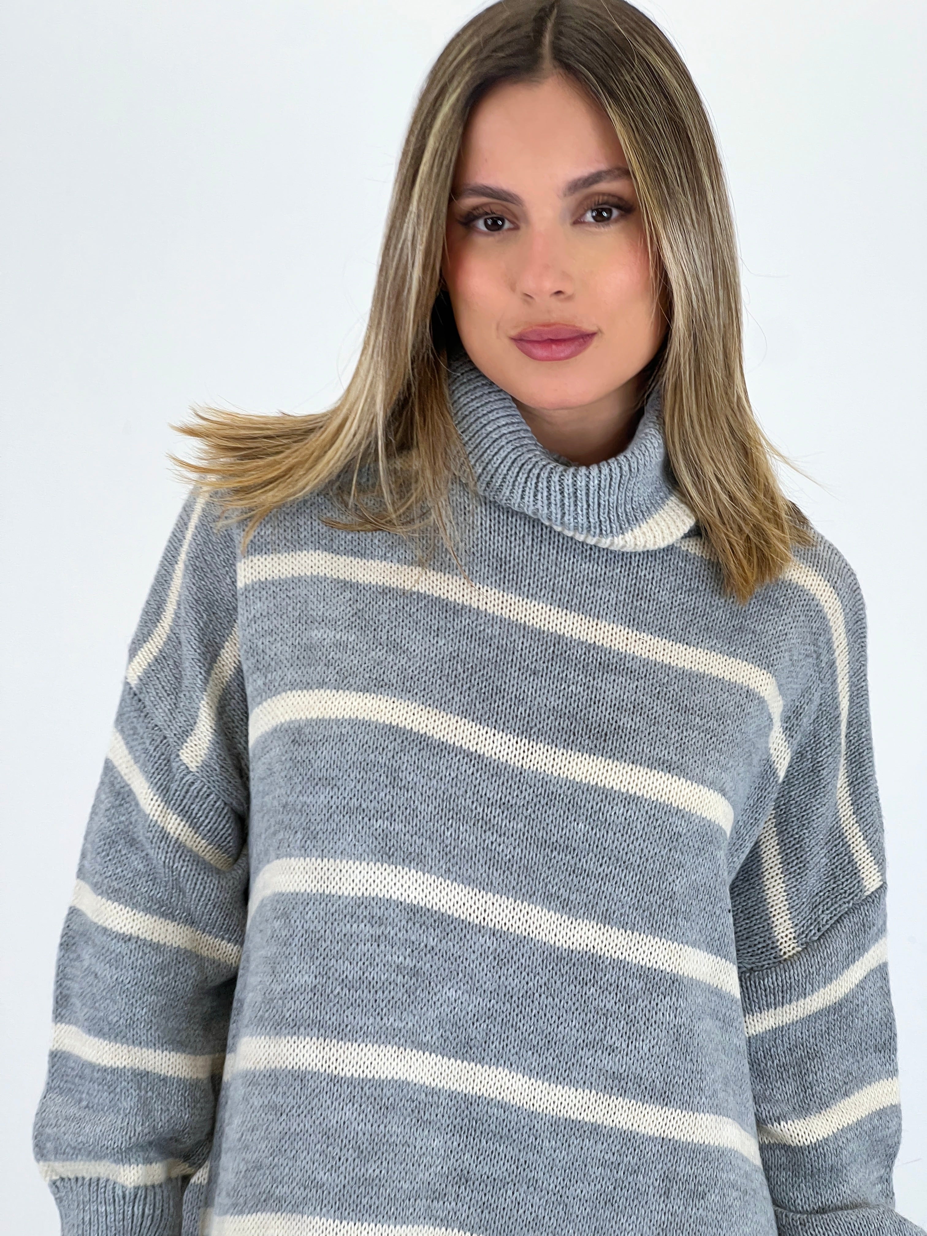 Jersey básico rayas cuello subido - Zebra&Maduixa®