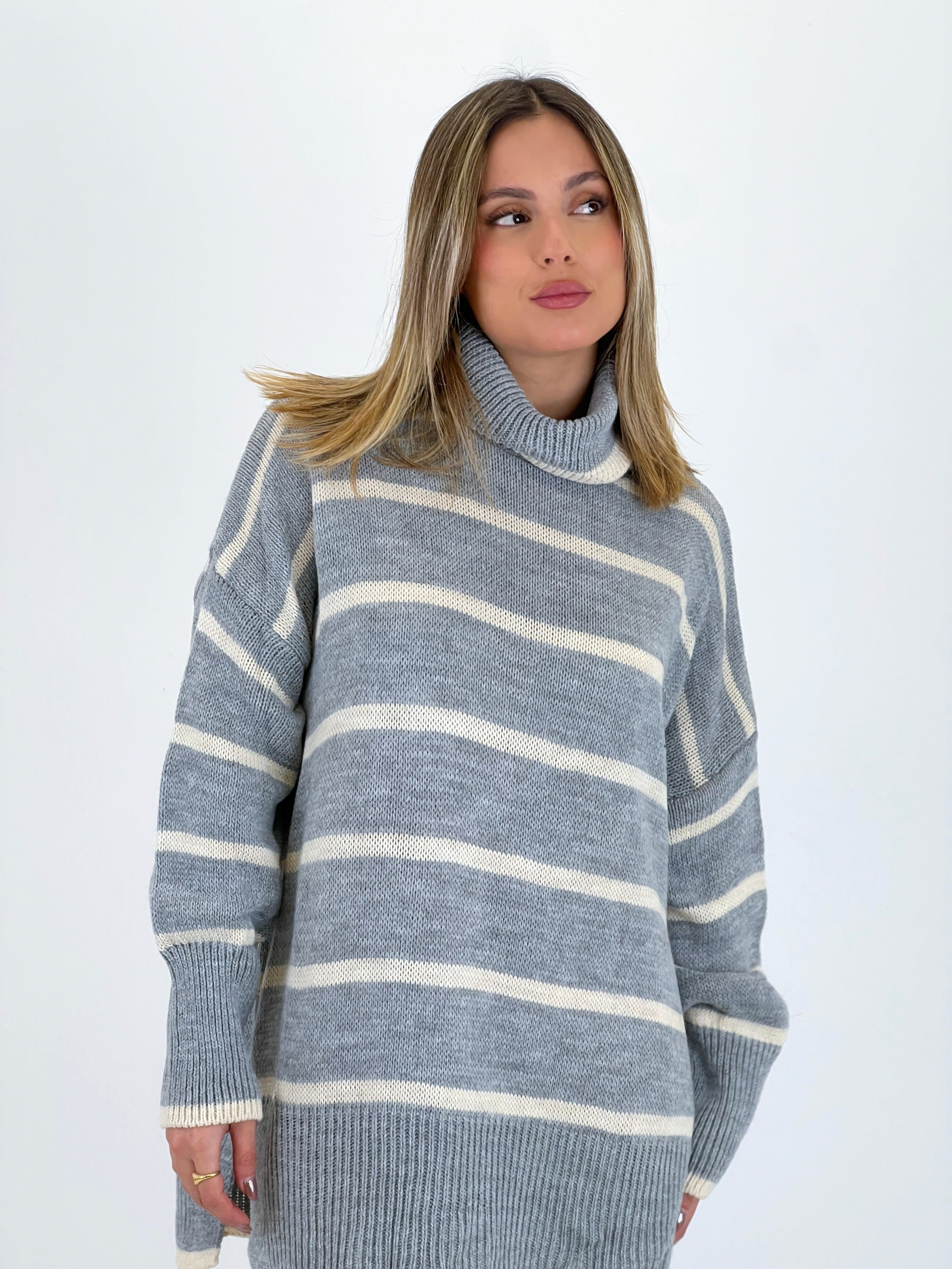 Jersey básico rayas cuello subido - Zebra&Maduixa®