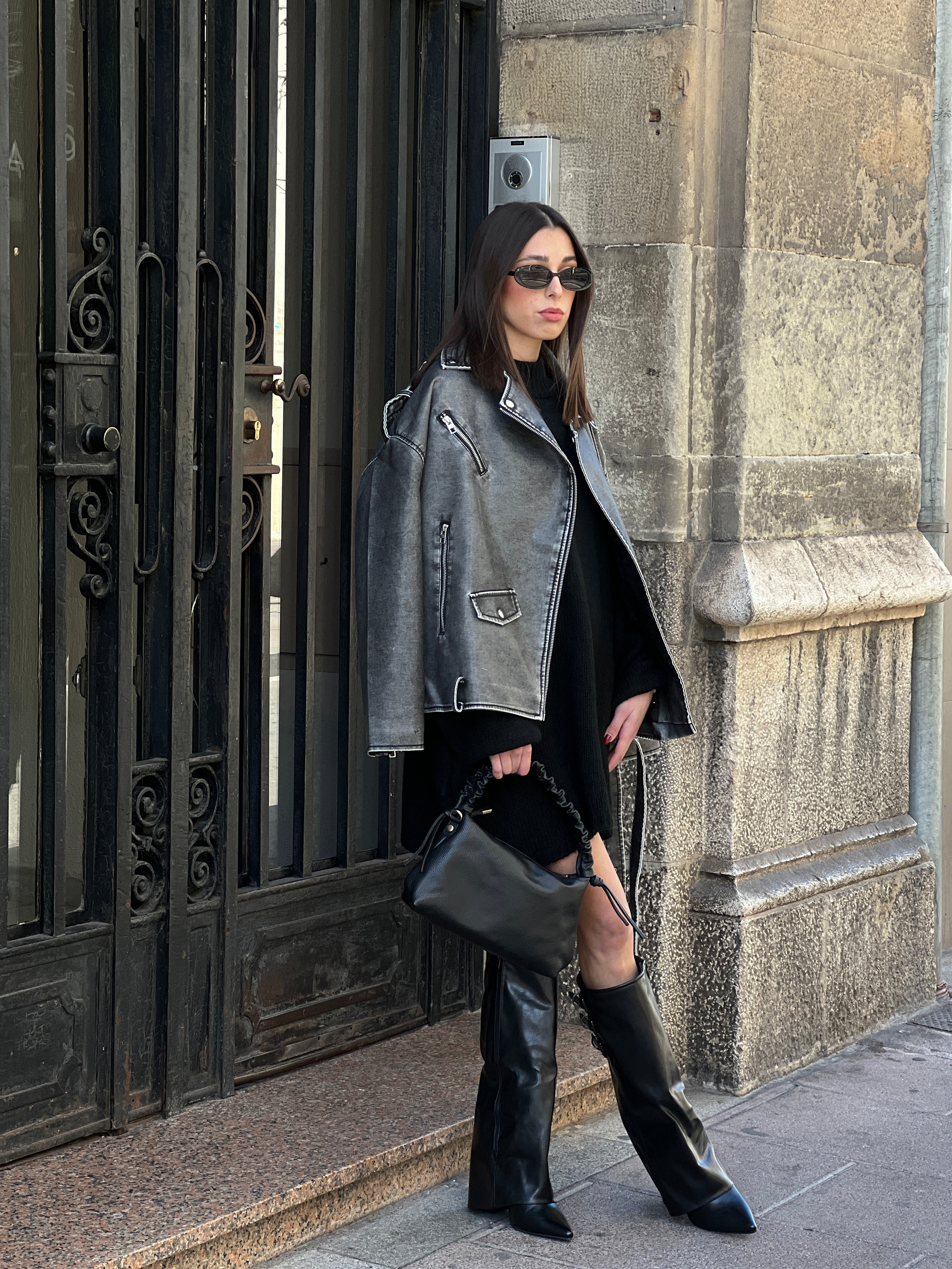 Cazadora biker oversize - Zebra&Maduixa®