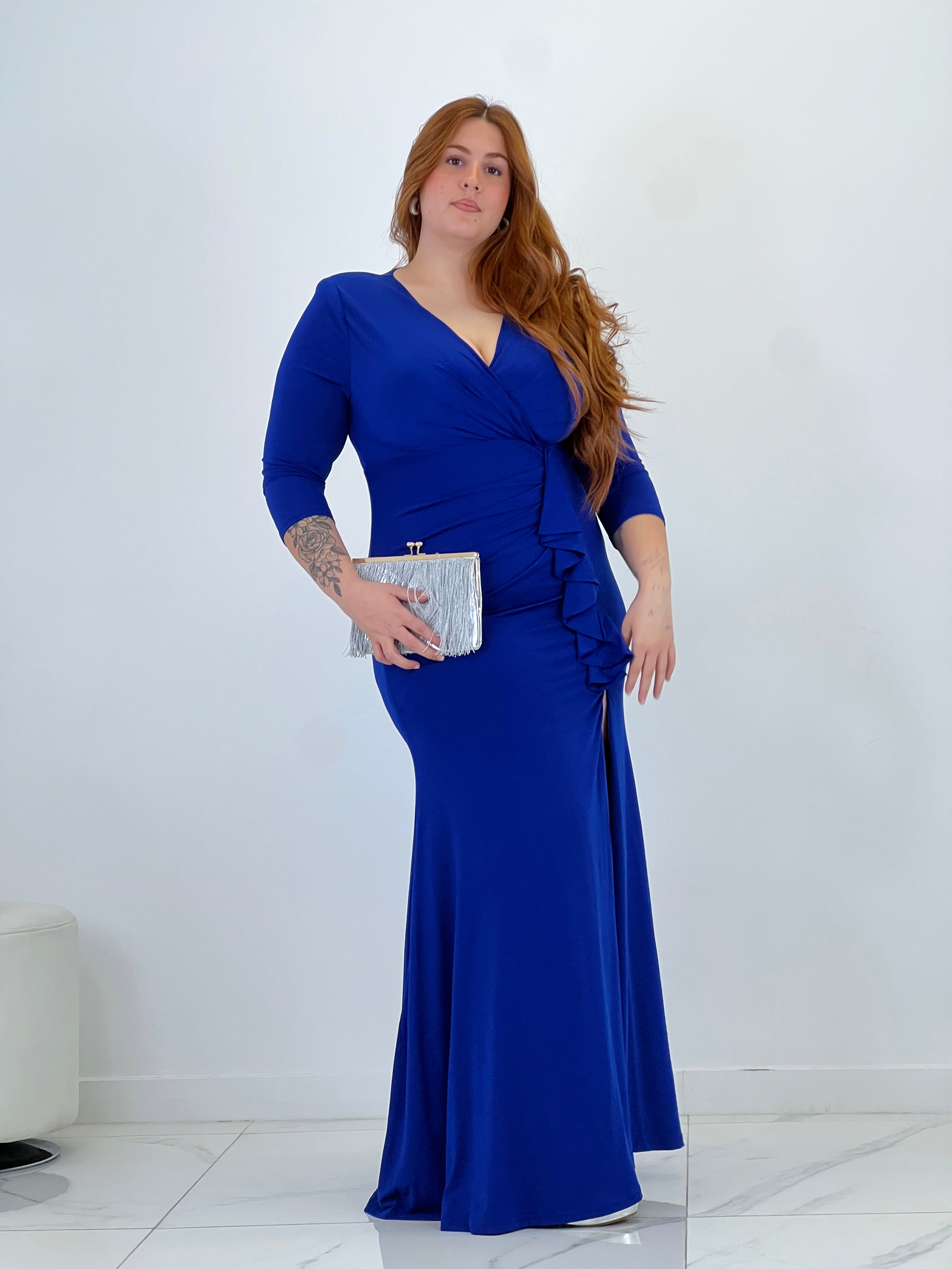 Vestido con manga y volante Xenia