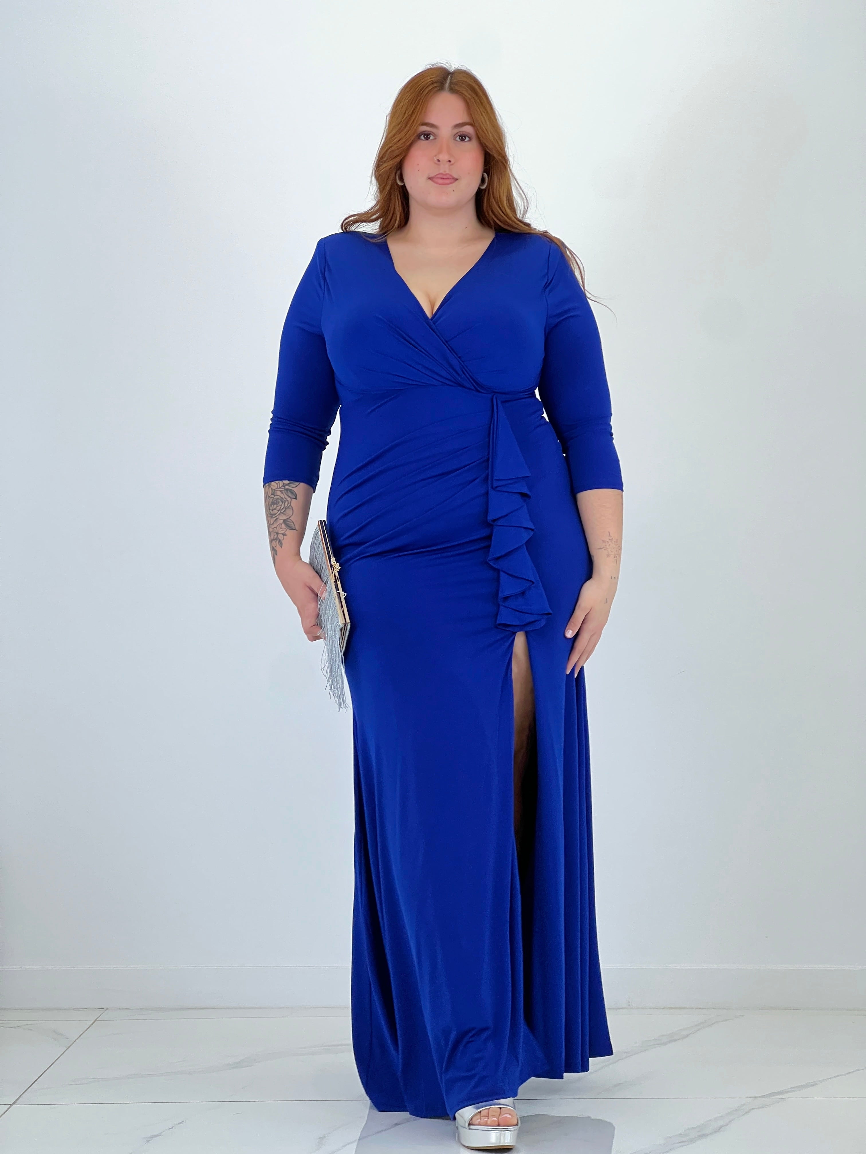 Vestido con manga y volante Xenia