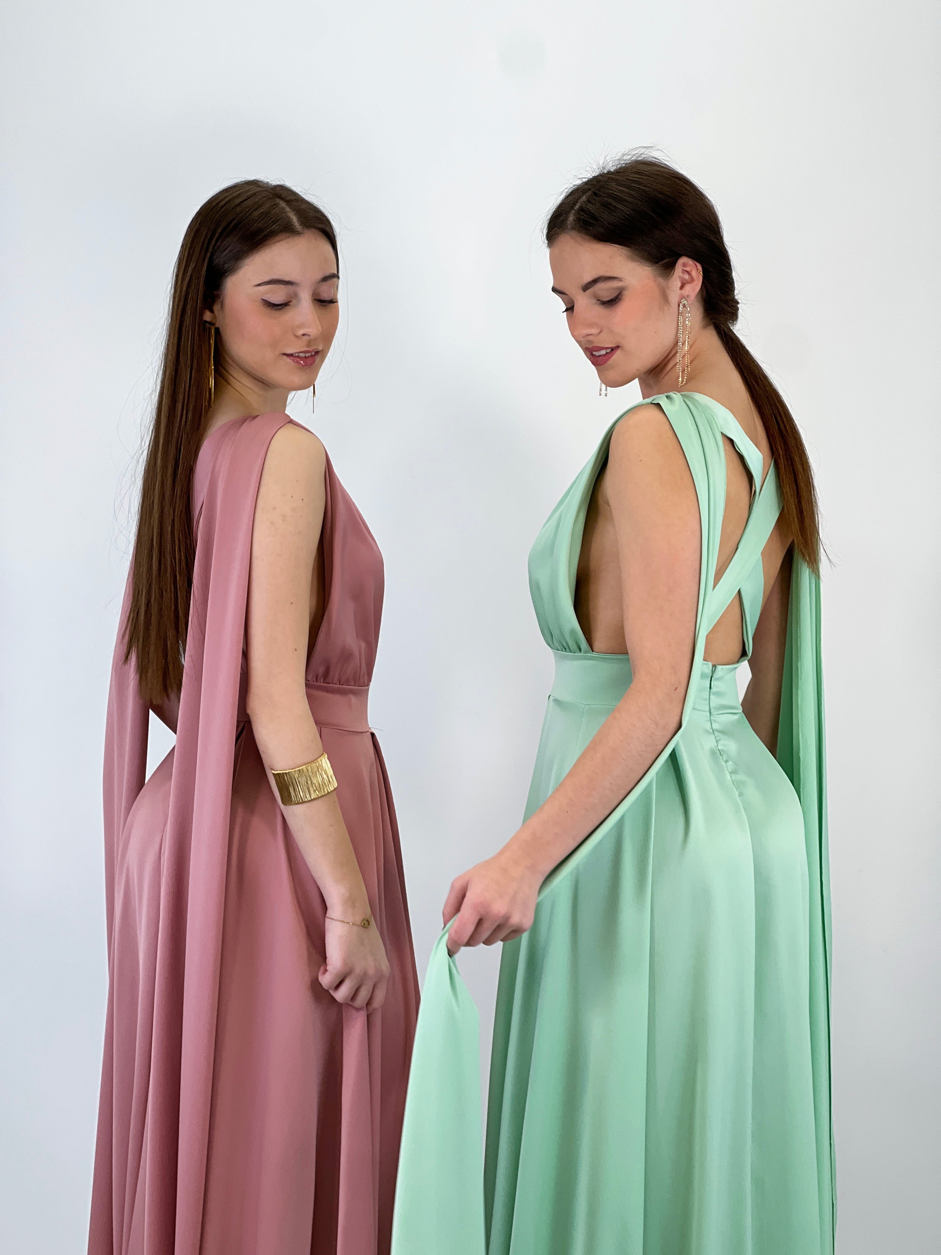 Vestido capa espalda cruzada Jena - Zebra&Maduixa®